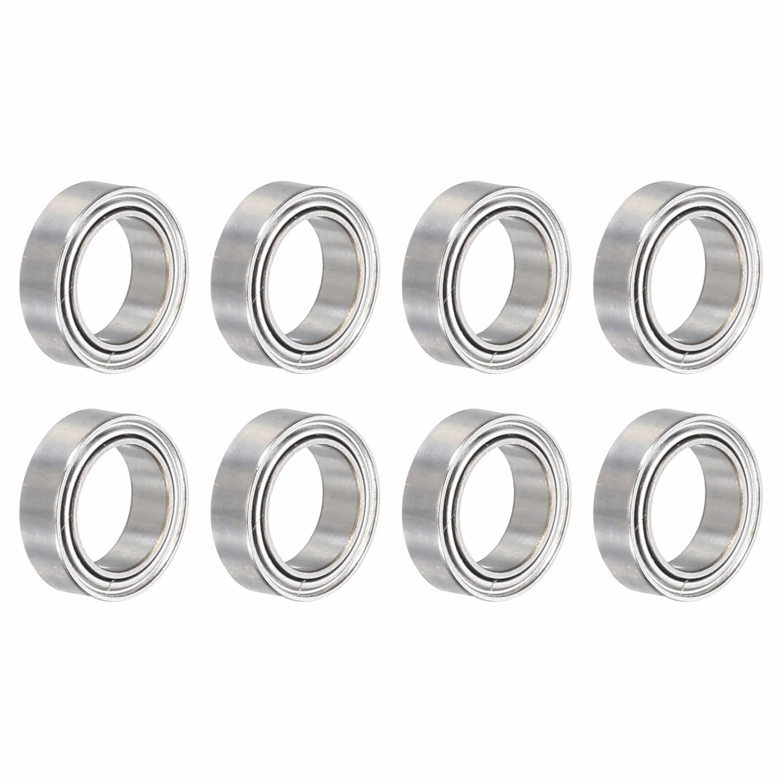 QUARKZMAN 8 sztuk MR128Zz sztywne łożyska kulkowe Z2 8 x 12 x 3.5mm stal wysokowęglowa chromowane łożysko podwójne ekranowane metalowe precyzyjne łożyska, P0 (Abec 1)