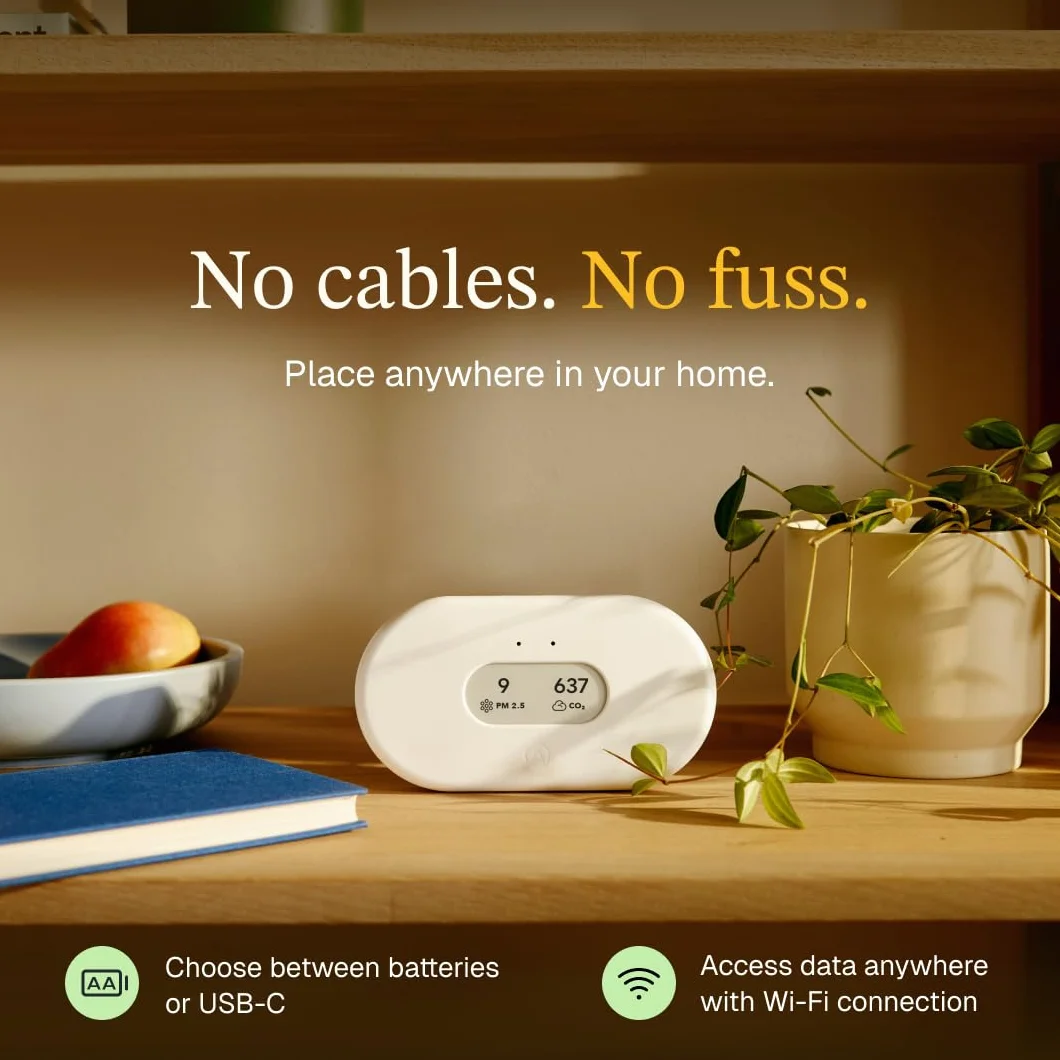 Airthings View Plus 2960 – inteligentne urządzenie pomiaru jakości powietrza i radonu PM CO2 VOC