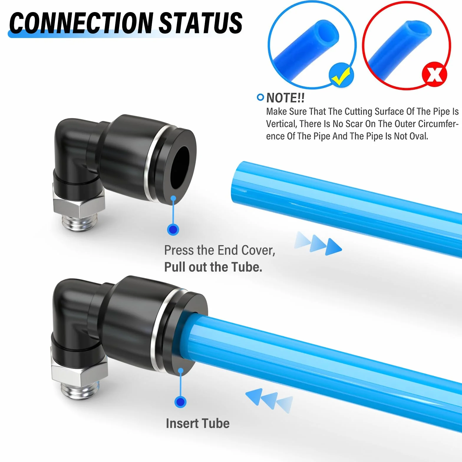 TAILONZ PNEUMATIC Kolanko męskie 6 mm średnica zewnętrzna x gwint M6 90 złączki wtykowe PL6-M6 (opakowanie 10 szt.)