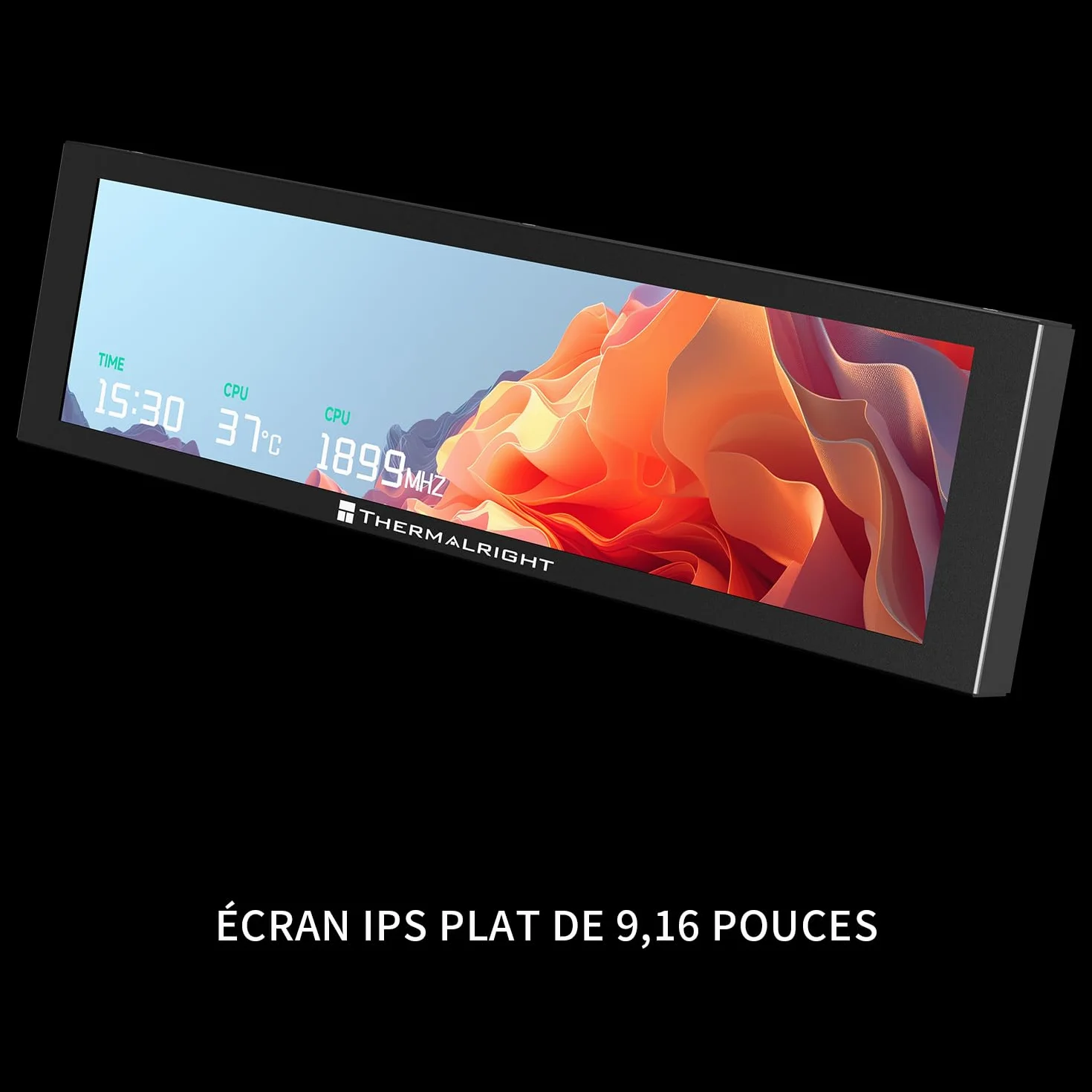 Thermalright Trofeo Vision 9.16 LCD Black 9,16-calowy ekran magnetyczny IPS 1920x480