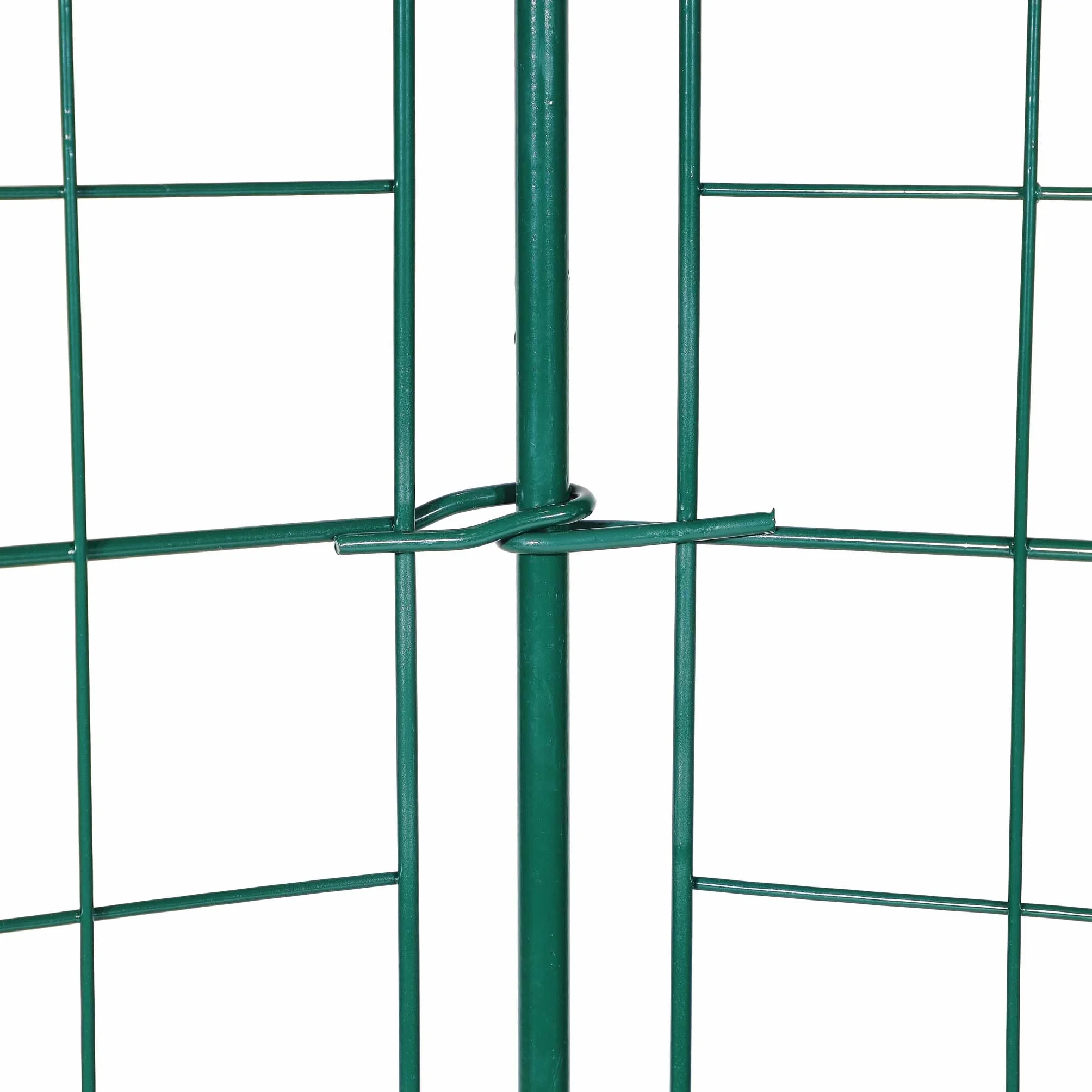 Wiltec Panele ogrodzeniowe 5 szt. zielone drut żelazny oczka 65x65mm