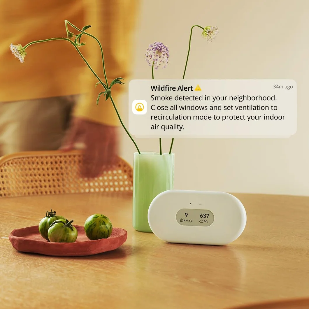 Airthings View Plus 2960 – inteligentne urządzenie pomiaru jakości powietrza i radonu PM CO2 VOC