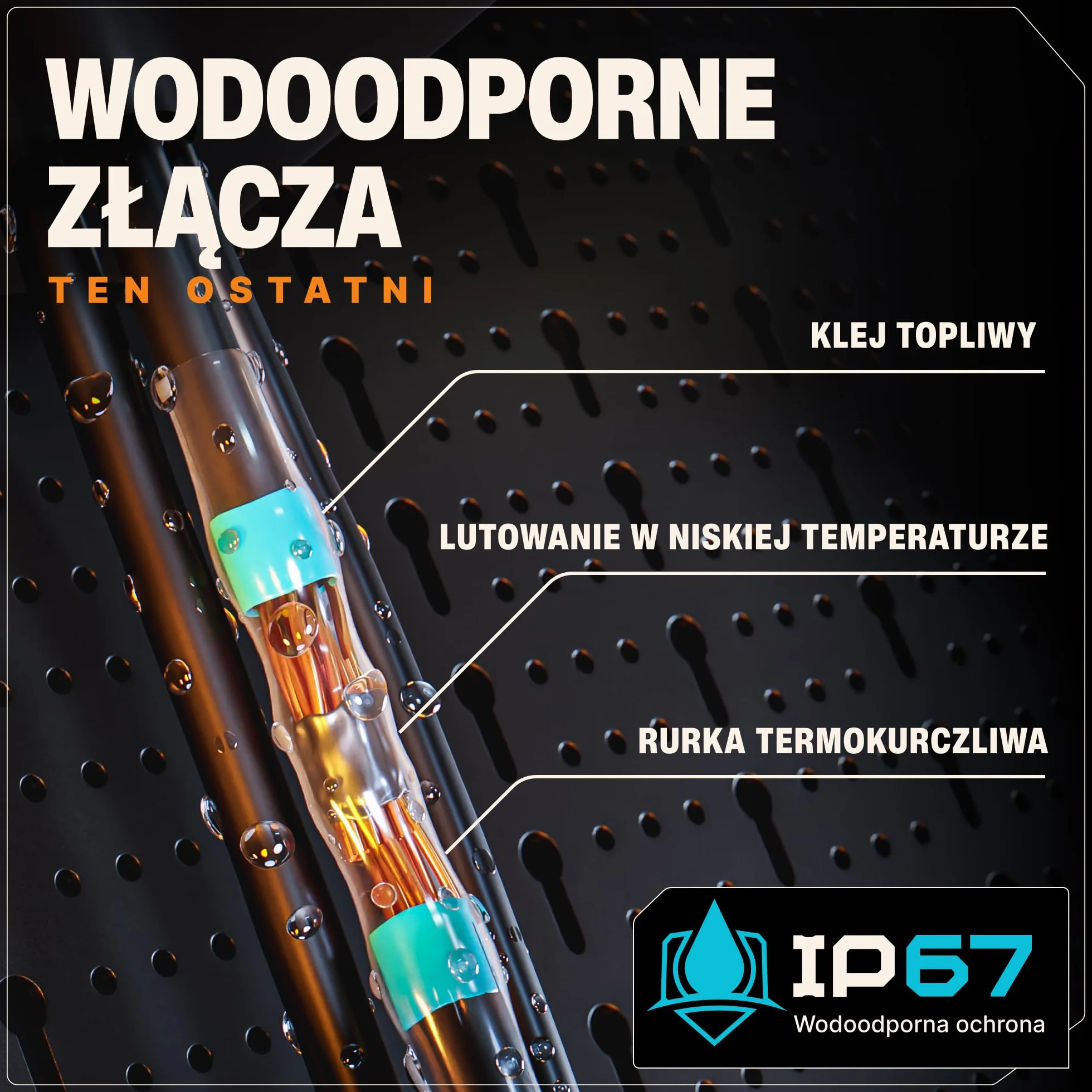 BAURIX® Zestaw Wodoodpornych Złączy Lutowniczych [120 Szt.] - IP67 - Termokurczliwe Do Połączeń Kablowych - Elektryczne