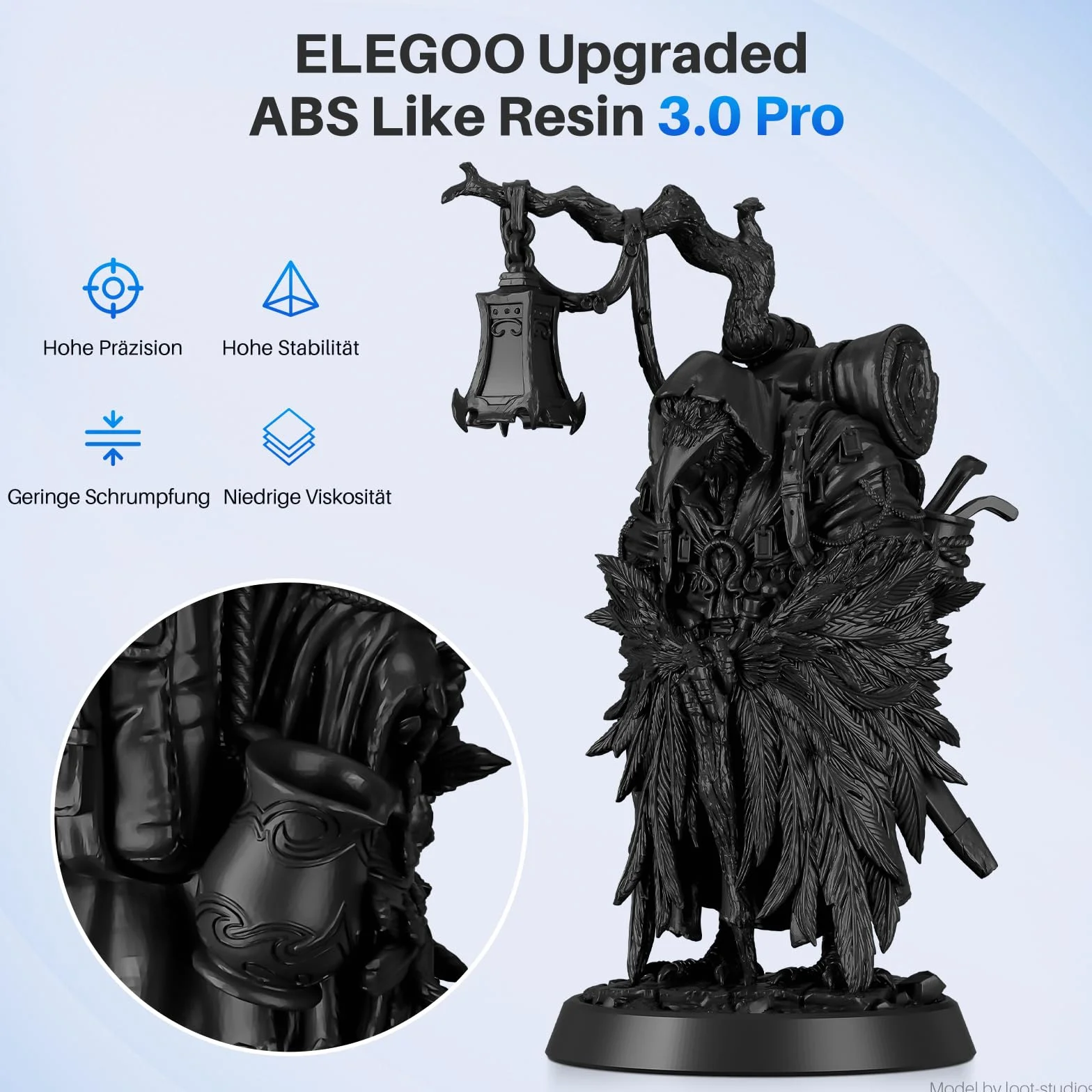ELEGOO 405nm ABS-Like Resin 3.0 Pro Żywica 3D UV Czarna 2000g