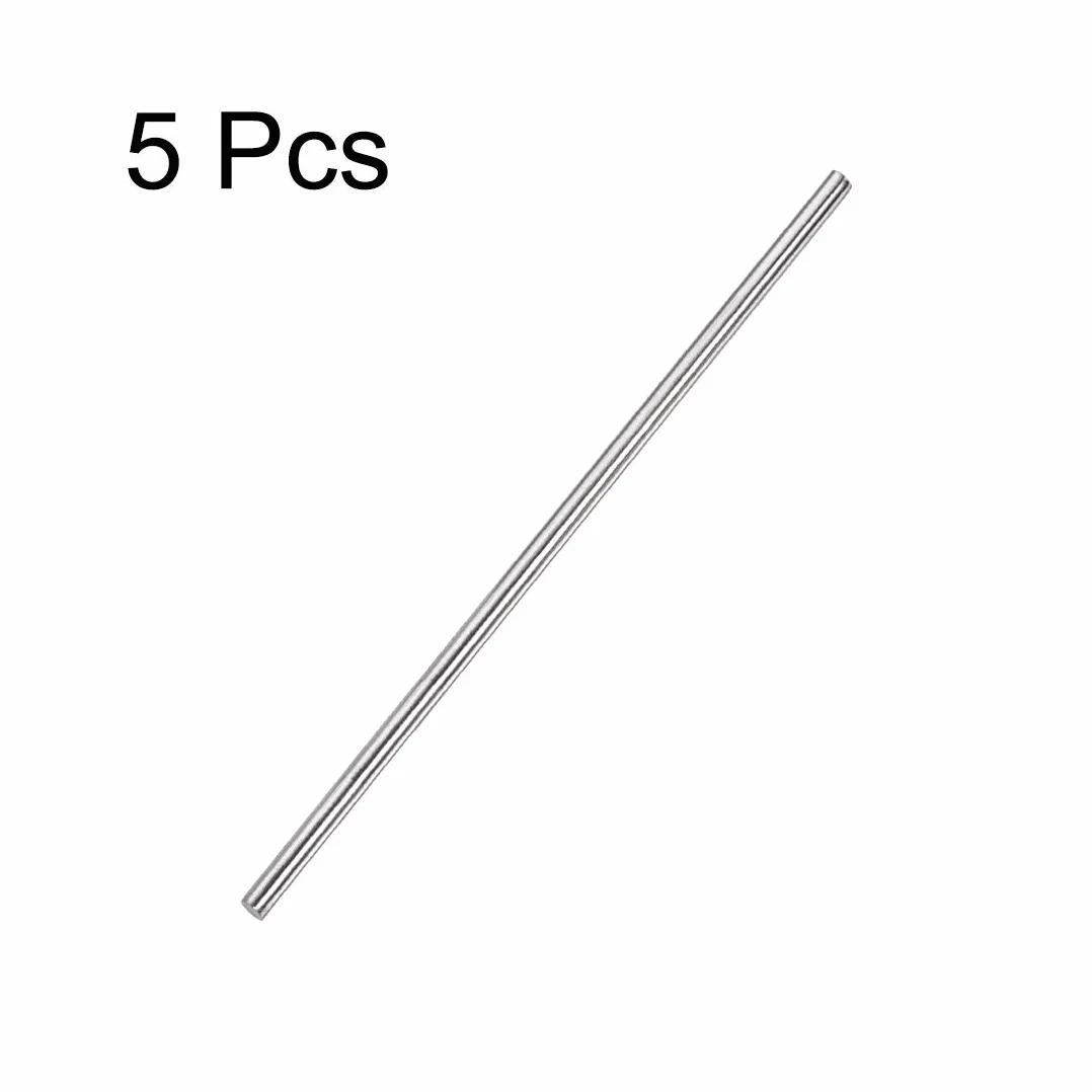 sourcing map 5 szt. 4 mm x 200 mm 304 stal szlachetna pręt okrągły