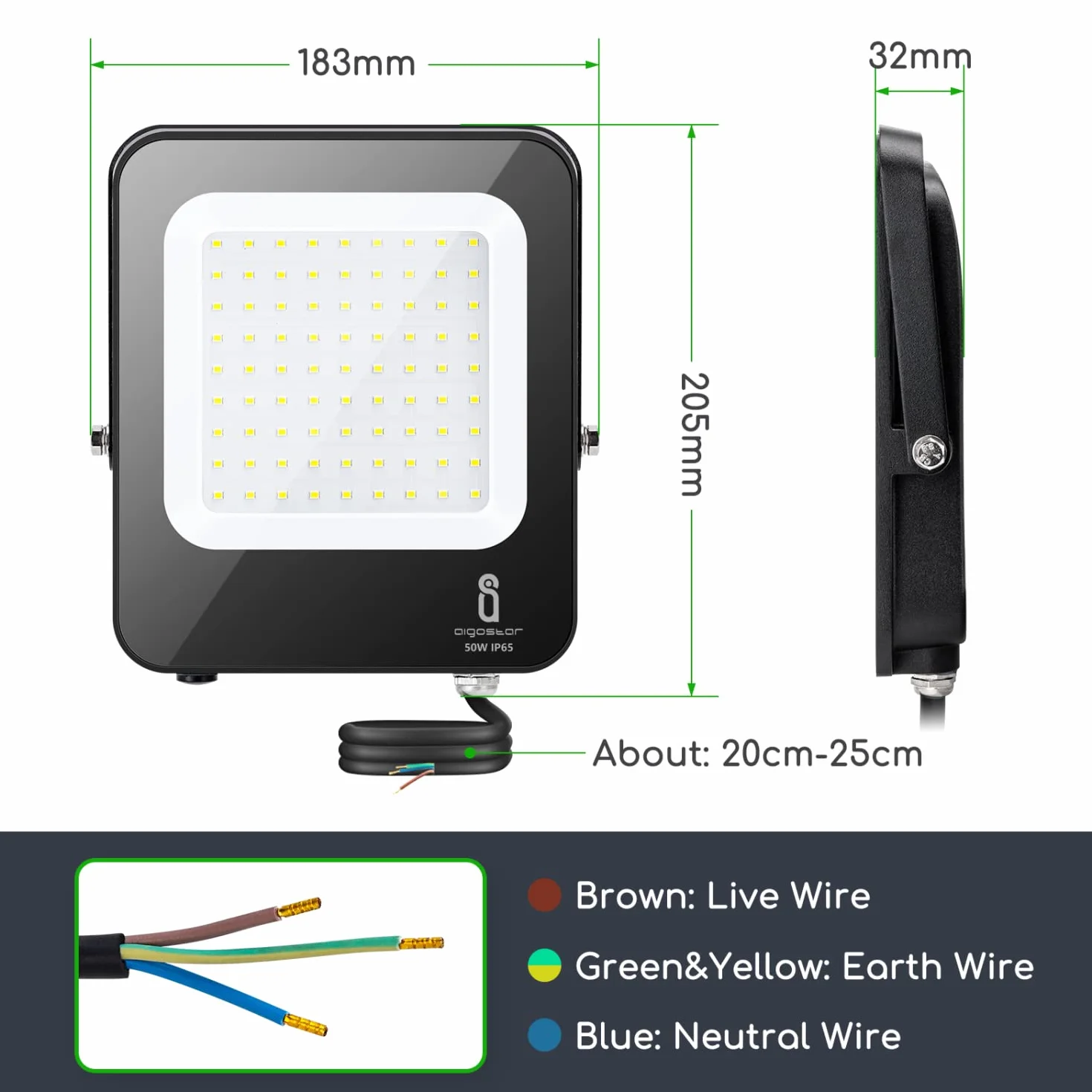 Naświetlacz LED halogen 4700lm 50 W 6500K