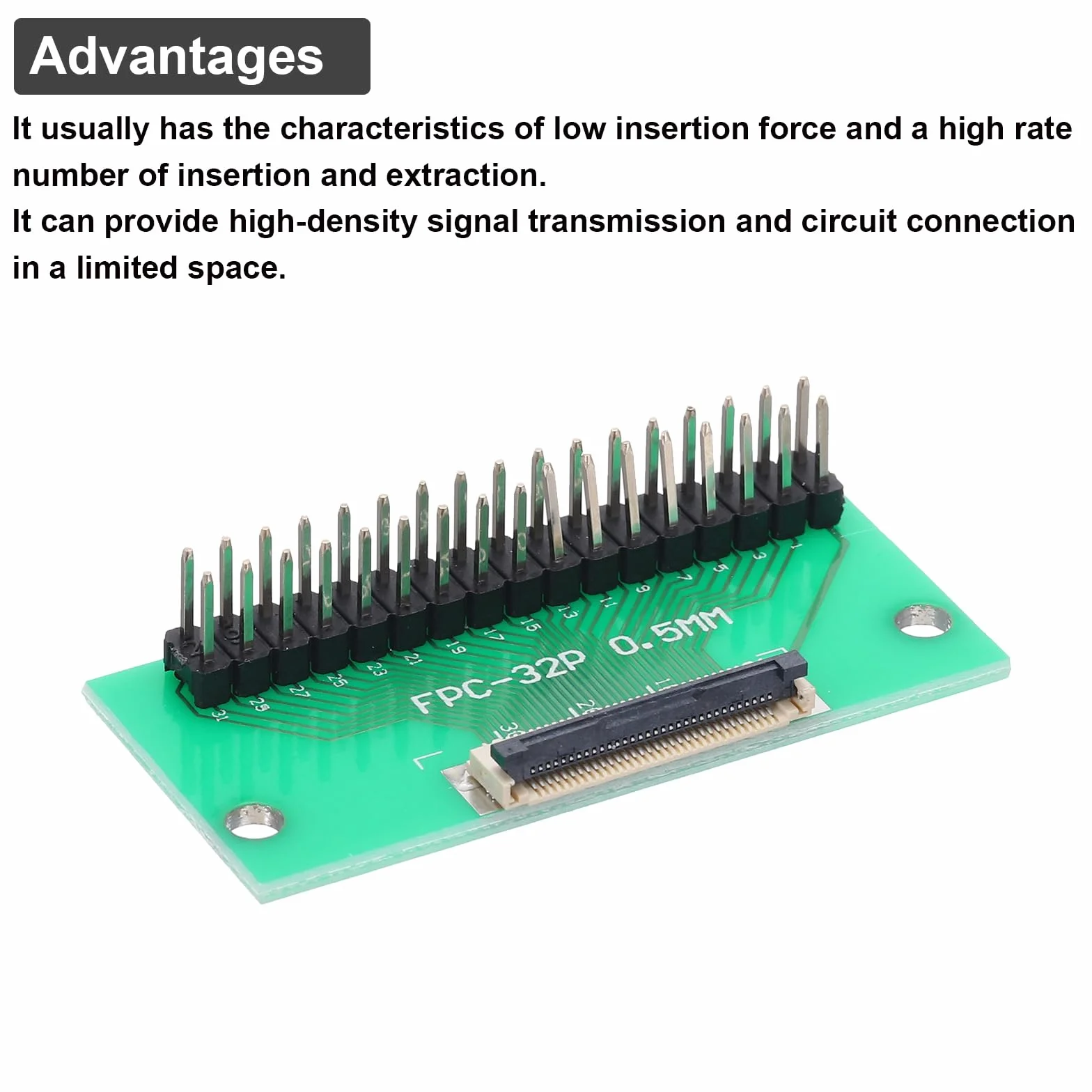 QUARKZMAN FFC FPC 32-pinowe złącze karty 0,5 mm gniazdo 2,54 mm podwójny plik męski pin pasek nagłówka adaptera, karta konwertera PCB do telewizorów Lcd/aparatów cyfrowych/komputerów