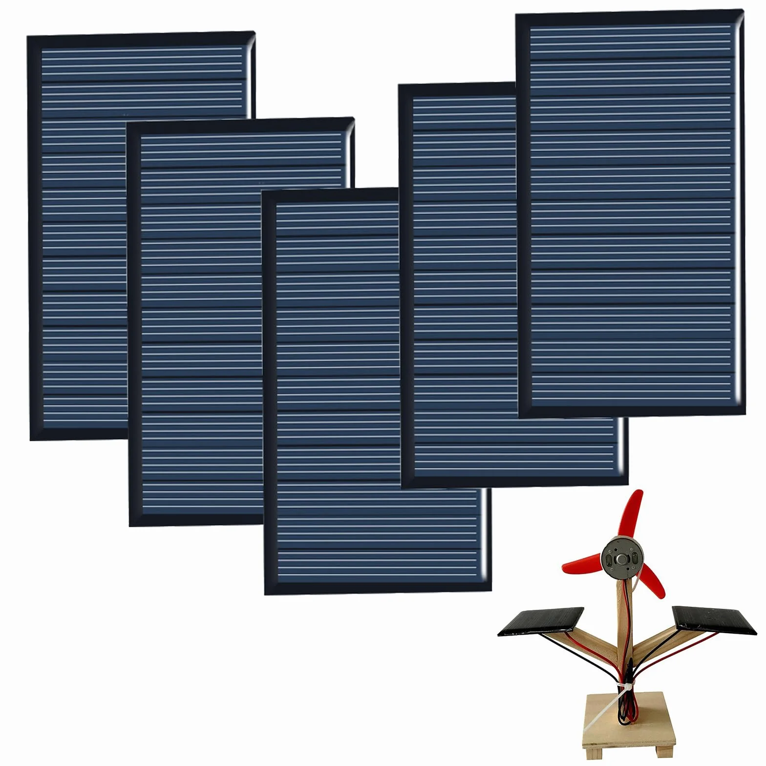 Polikrystaliczny panel słoneczny 5 V 100 mA 80x45 mm 5 sztuk