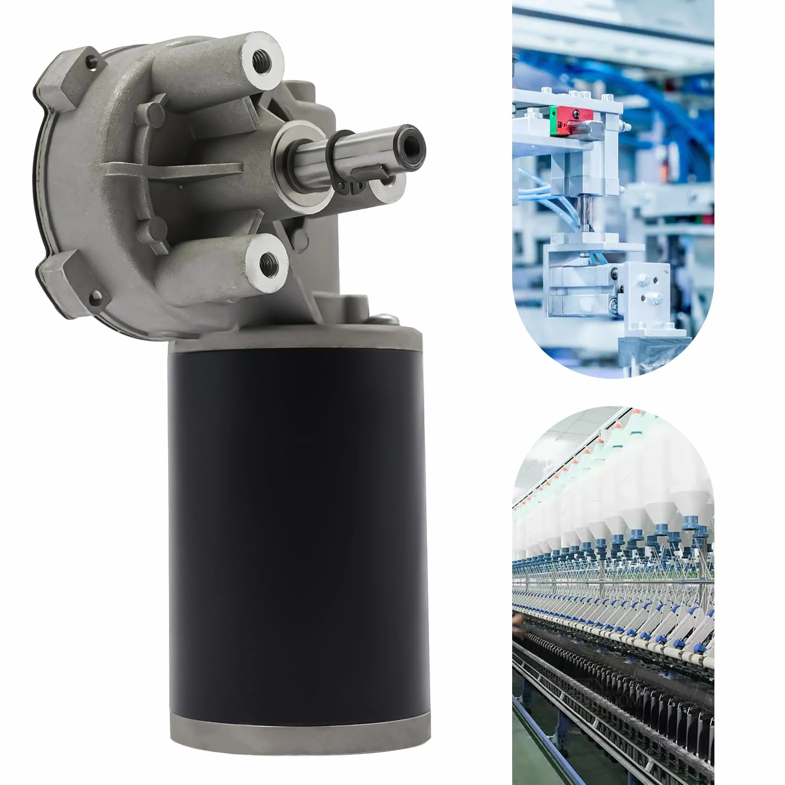 Silnik DC, silnik przekładniowy DC, elektryczny silnik przekładniowy lewy/prawy (do wyboru) 220 RPM 80 W, silnik jest wyposażony w regulację prędkości PWM (po prawej)