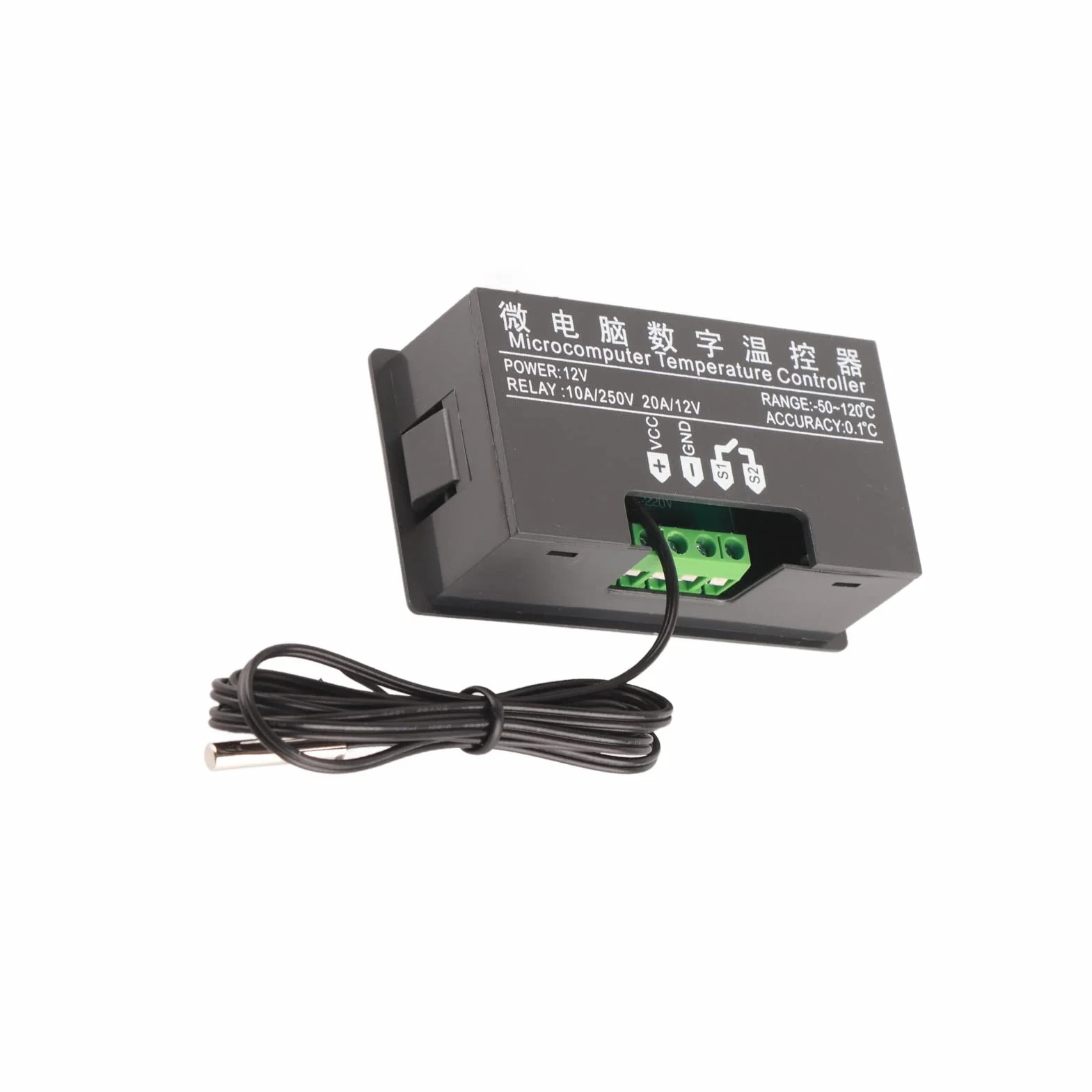 Cyfrowy Sterownik Temperatury W3230 LED Termostat, DC 12V, Czerwony i Niebieski Wyświetlacz, Tryb Ogrzewania i Chłodzenia, Regulowana Temperatura
