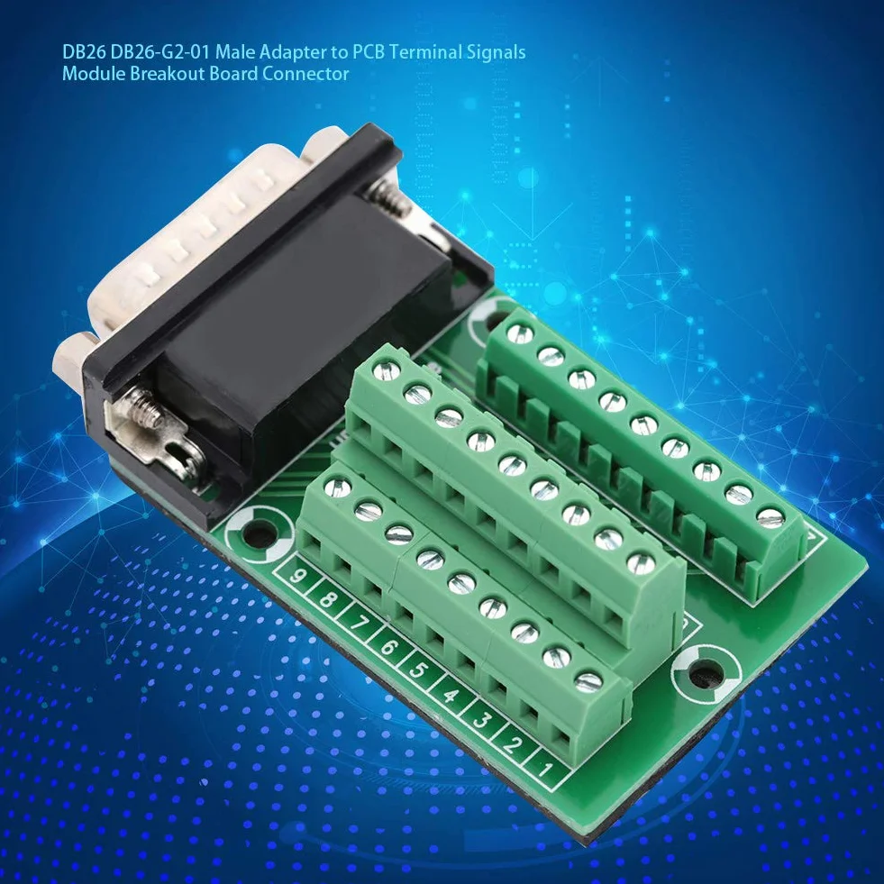 Płytka zaciskowa DB26 D-SUB męska do złącza sygnałów PCB
