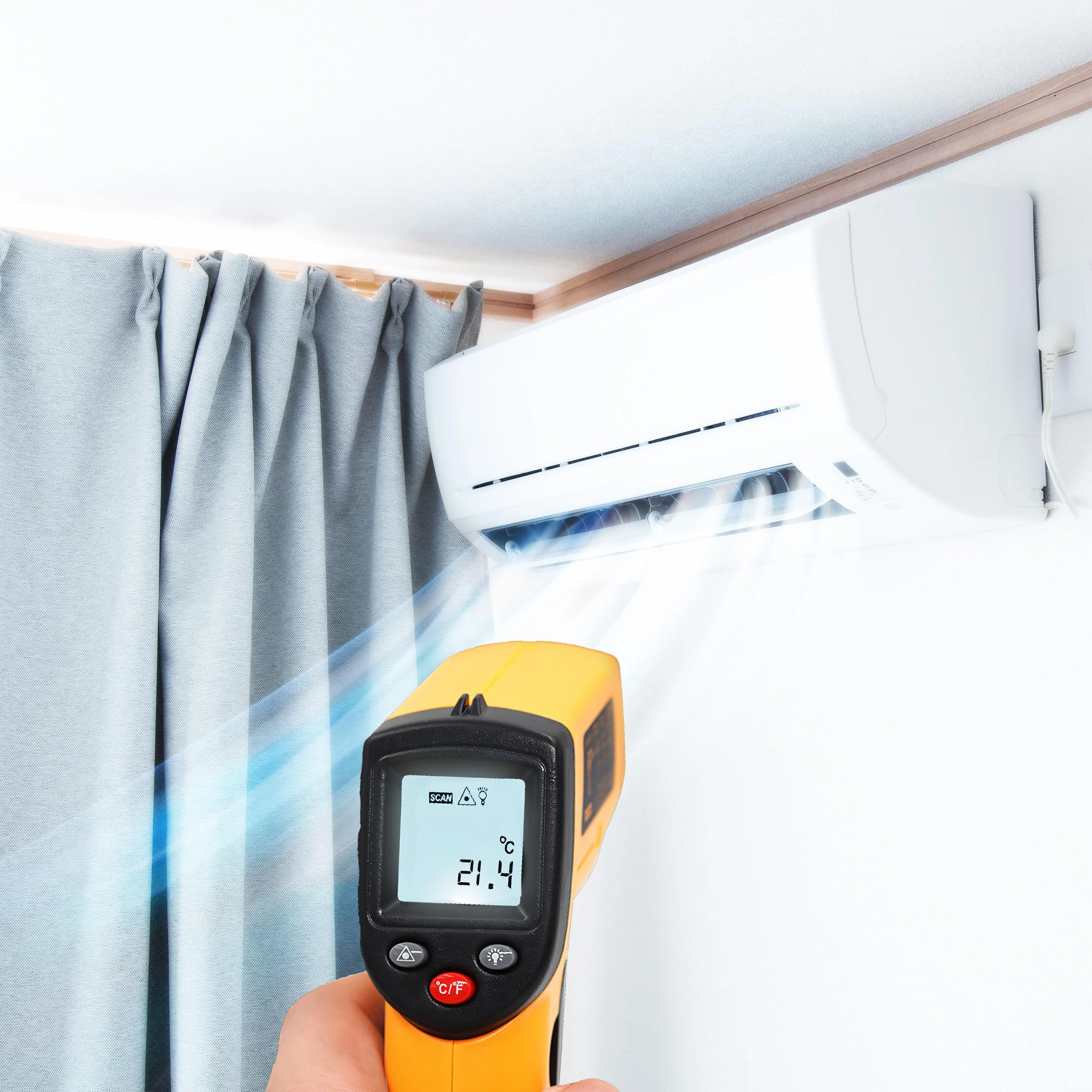 Retoo Termometr na podczerwień bezdotykowy laserowy -50°C ~ 380°C LCD