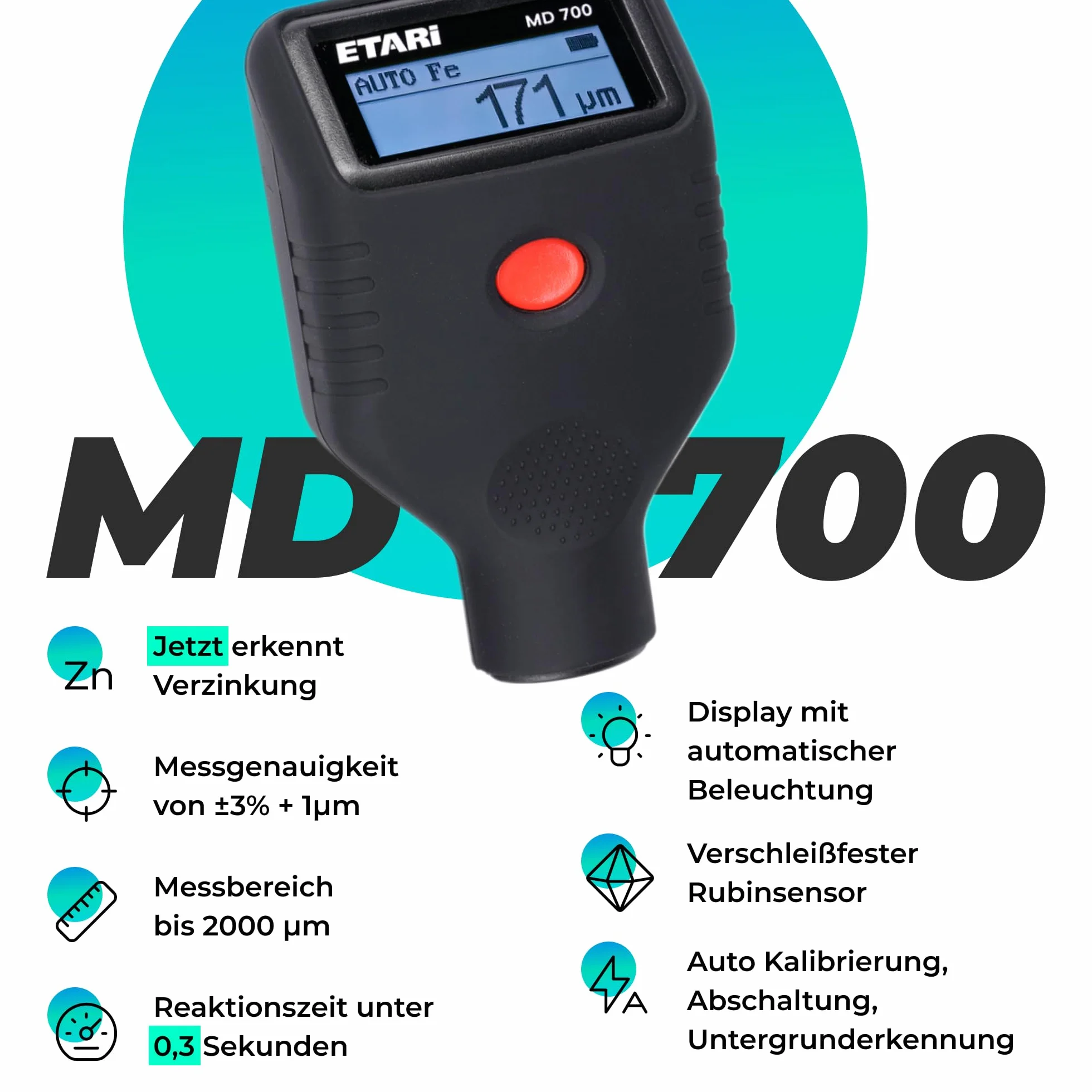 ETARI MD-700 miernik grubości lakieru
