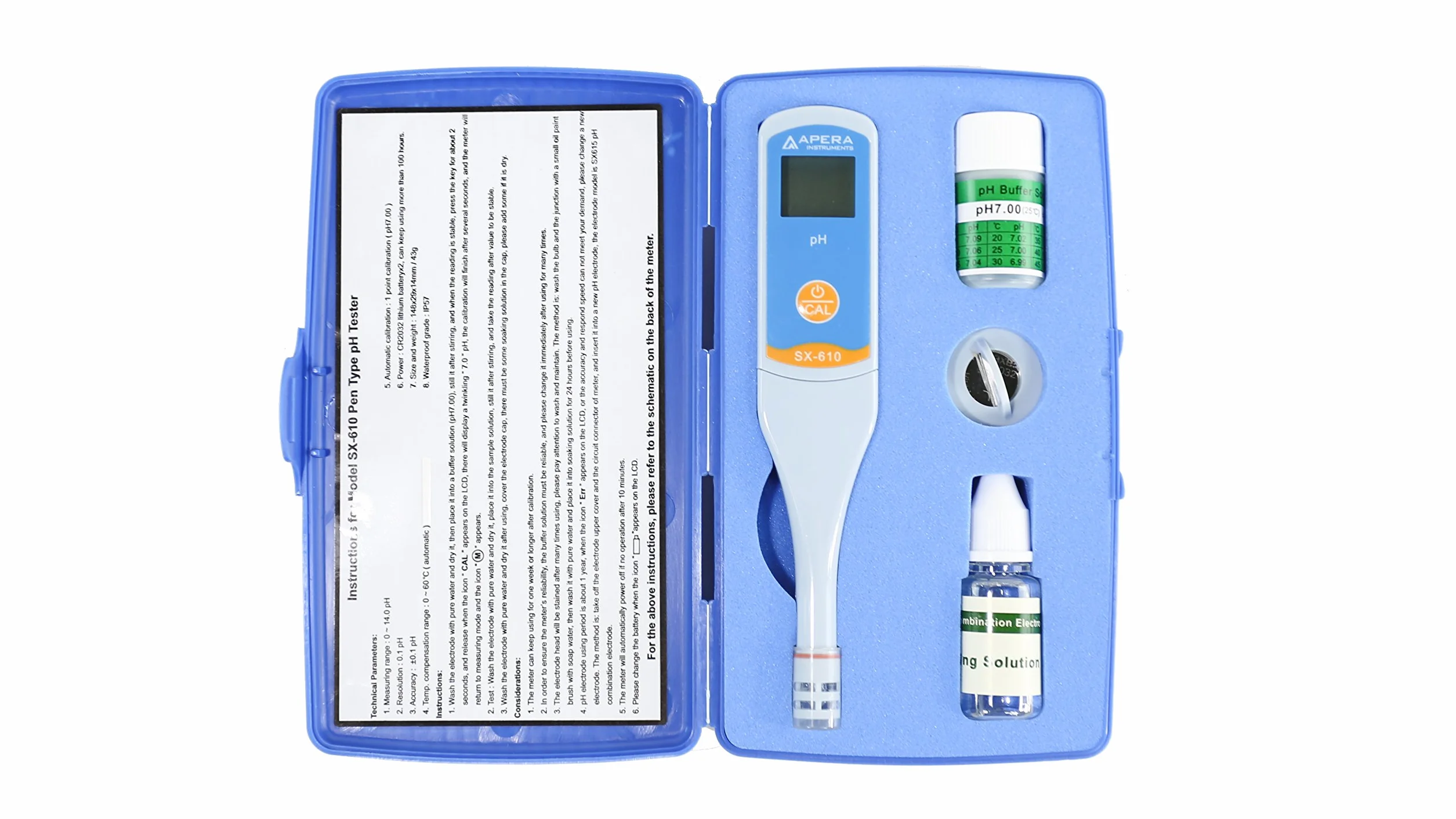 Apera Instruments SX610 pH-metr wodoodporny zakres pomiarowy pH 0-14