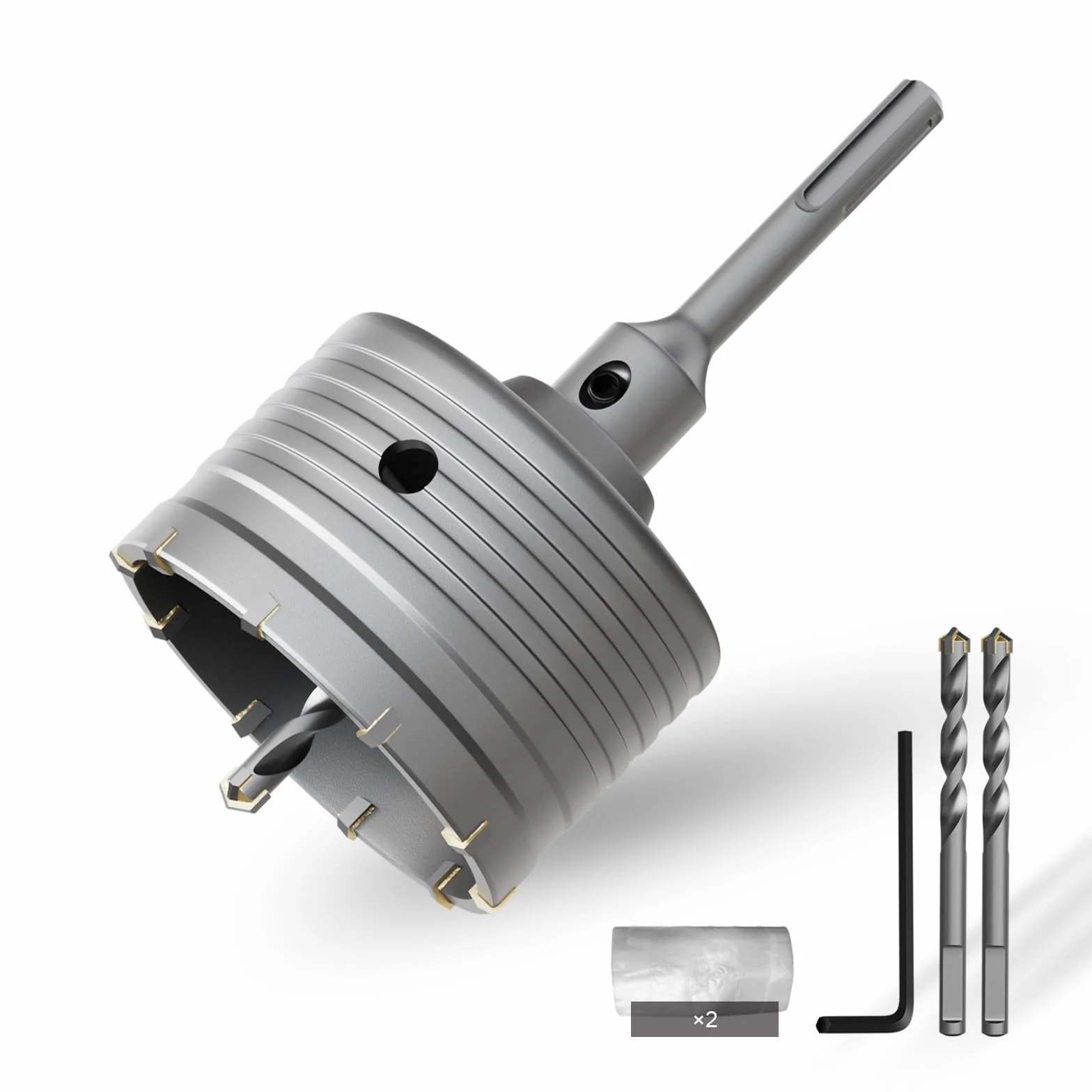 CSOOM Otwornica do betonu 90 mm SDS-Plus 110 mm zestaw otwornic do betonu 2 wiertła centrujące