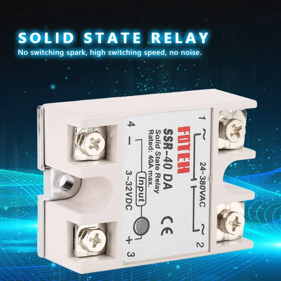 Akozon SSR-40DA 25A jednofazowy moduł przekaźnika statycznego DC-AC 5V 220V