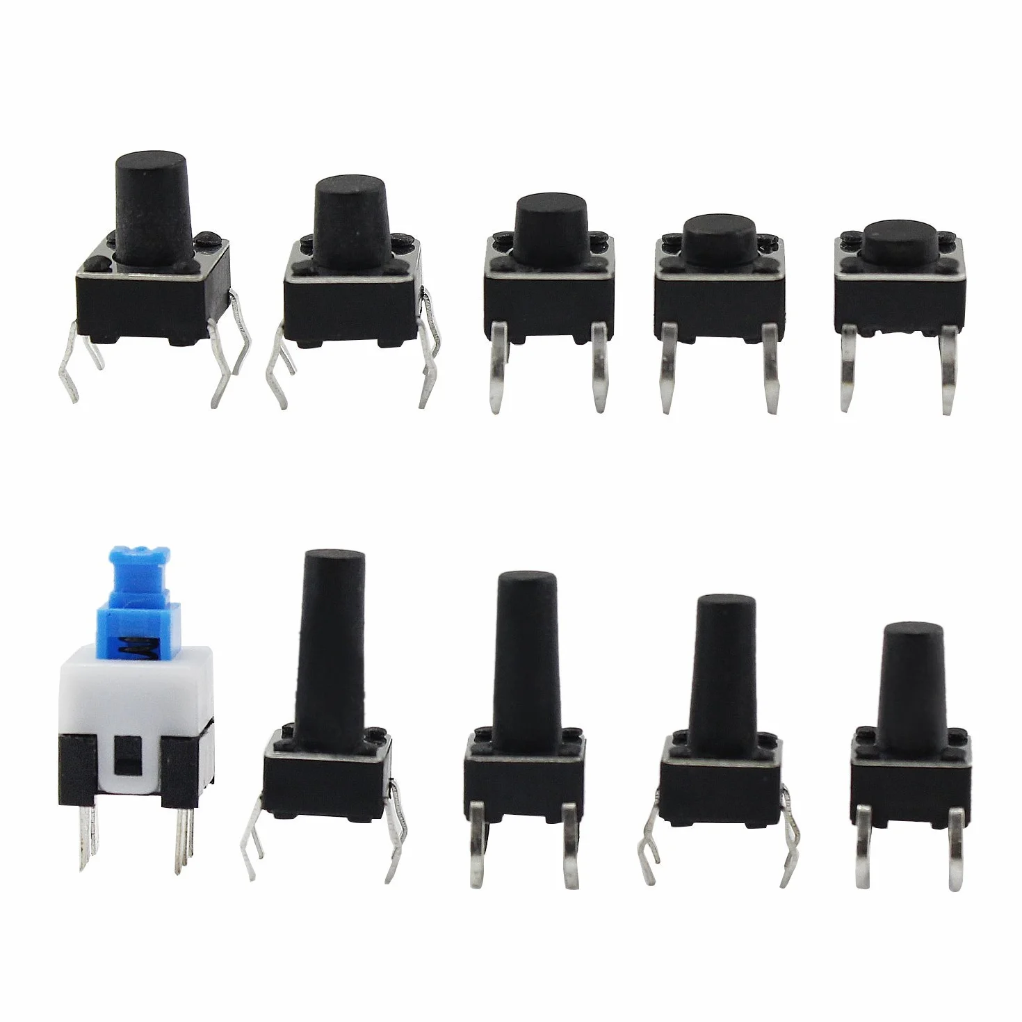 OterkinDollaTek 10Value 180PCS Tactile Push Button Switch Micro Momentary Tact Assortment Kit