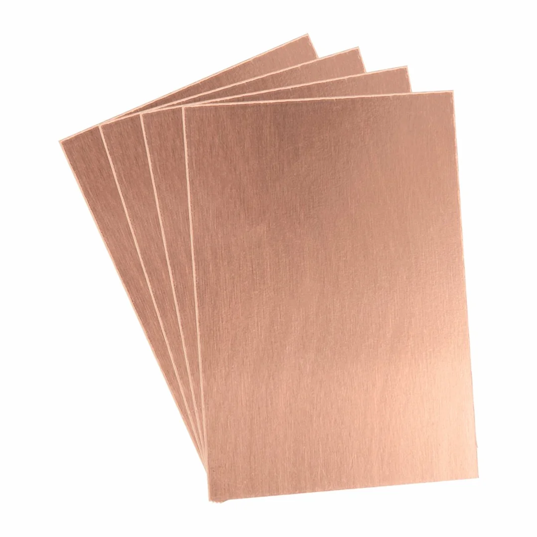 sourcingmap 7 x 10 cm jednostronna miedź platerowana laminatem PCB płytka drukowana brązowa 4 szt.