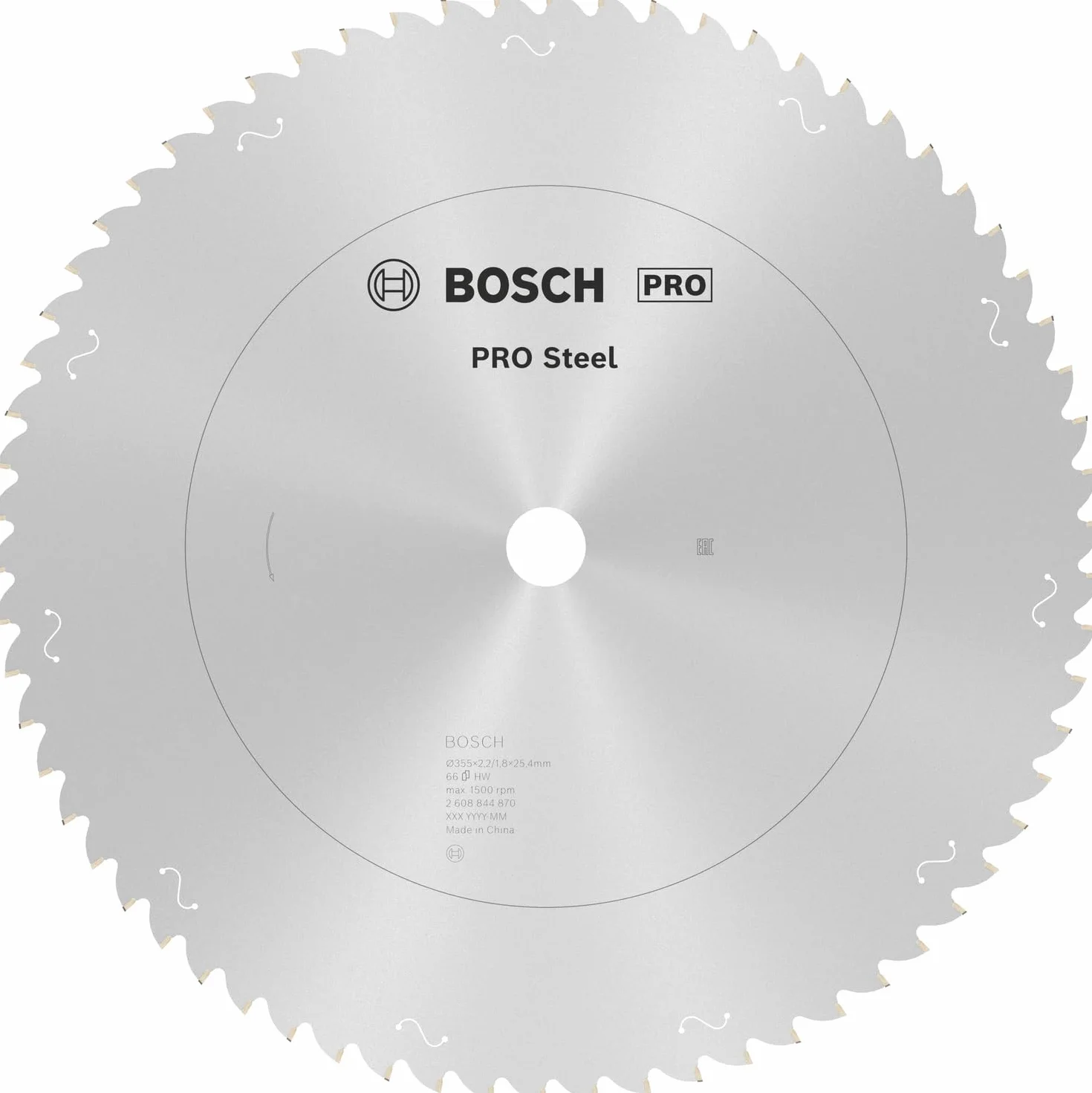 Bosch 1x Tarcza pilarska PRO Steel do przewodowych stołowych pił tarczowych do pracy na sucho (do Stal, Ø mm, Professional Akcesoria Piła kątowa do pracy na sucho)