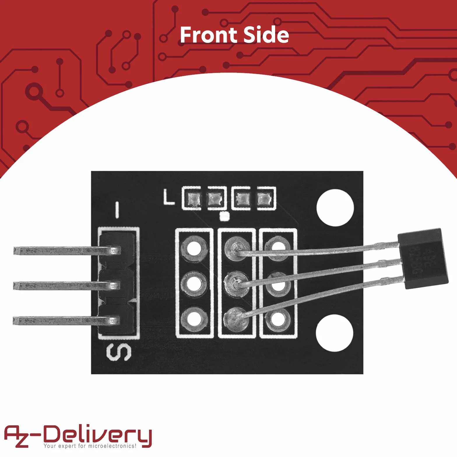 AZDelivery 3 x KY-035 magnetyczny czujnik halla moduł analogowy kompatybilny z Arduino i Raspberry Pi, tym eBook!