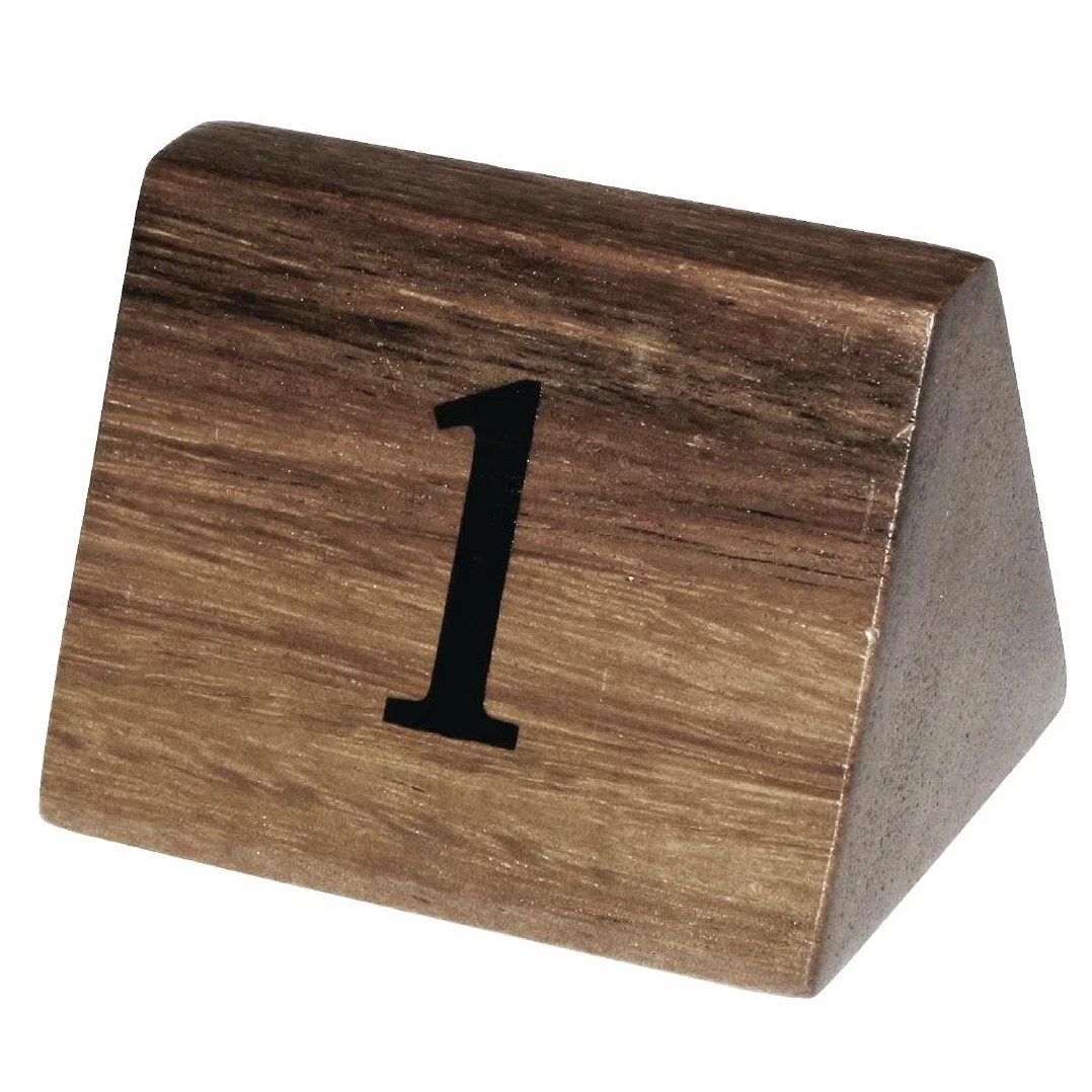 10 x drewniany stół cyfry znaki nr 1-10 dekoracja restauracja drewno