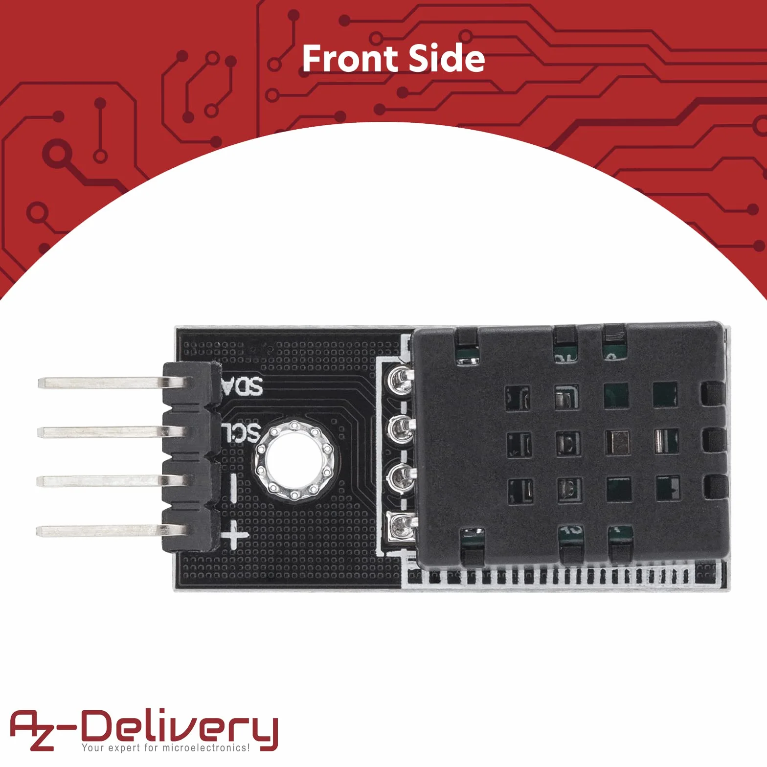 AZDelivery DHT20 Cyfrowy czujnik temperatury i wilgotności I2C 2,5V-5,5V dla Raspberry Pi