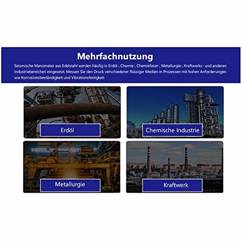 Manometr Próżniowy 1/8 Cala Bspt Z Przyłączem Podłogowym, Czujnik Zegarowy 50 Mm, Manometr 1-0Bar ​​-30-0Inhg Z Podwójną Skalą Do Pomiaru Powietrza, Wody, Oleju I Gazu