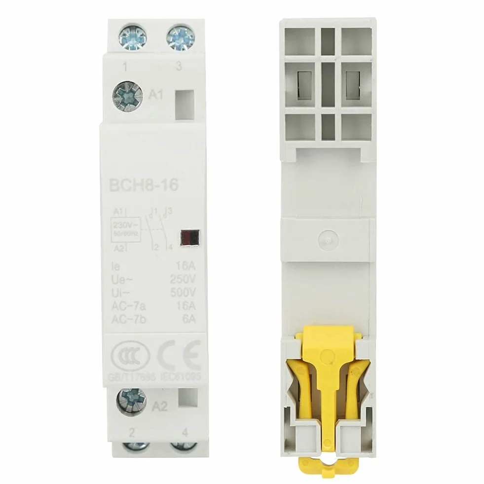 Stycznik AC 16A 2NO 220V/230V 50/60Hz na szynę Din
