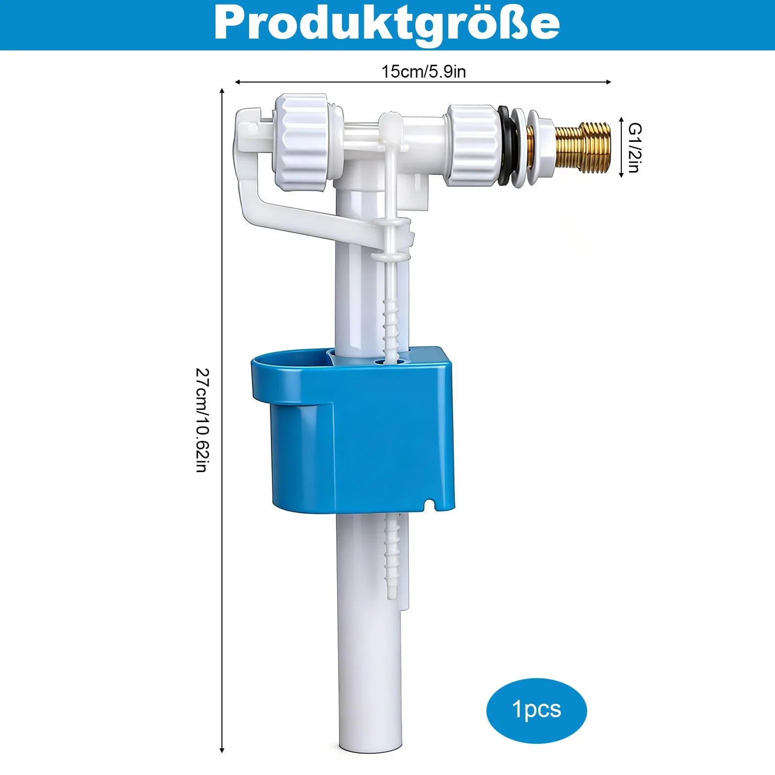 Mosiężne zawory napełniające do spłuczki G3/8" G1/2" uniwersalne