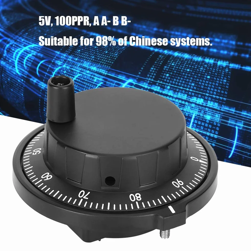 Pokrętło ręczne CNC 80 mm 100PPR enkoder impulsów z tworzywa sztucznego