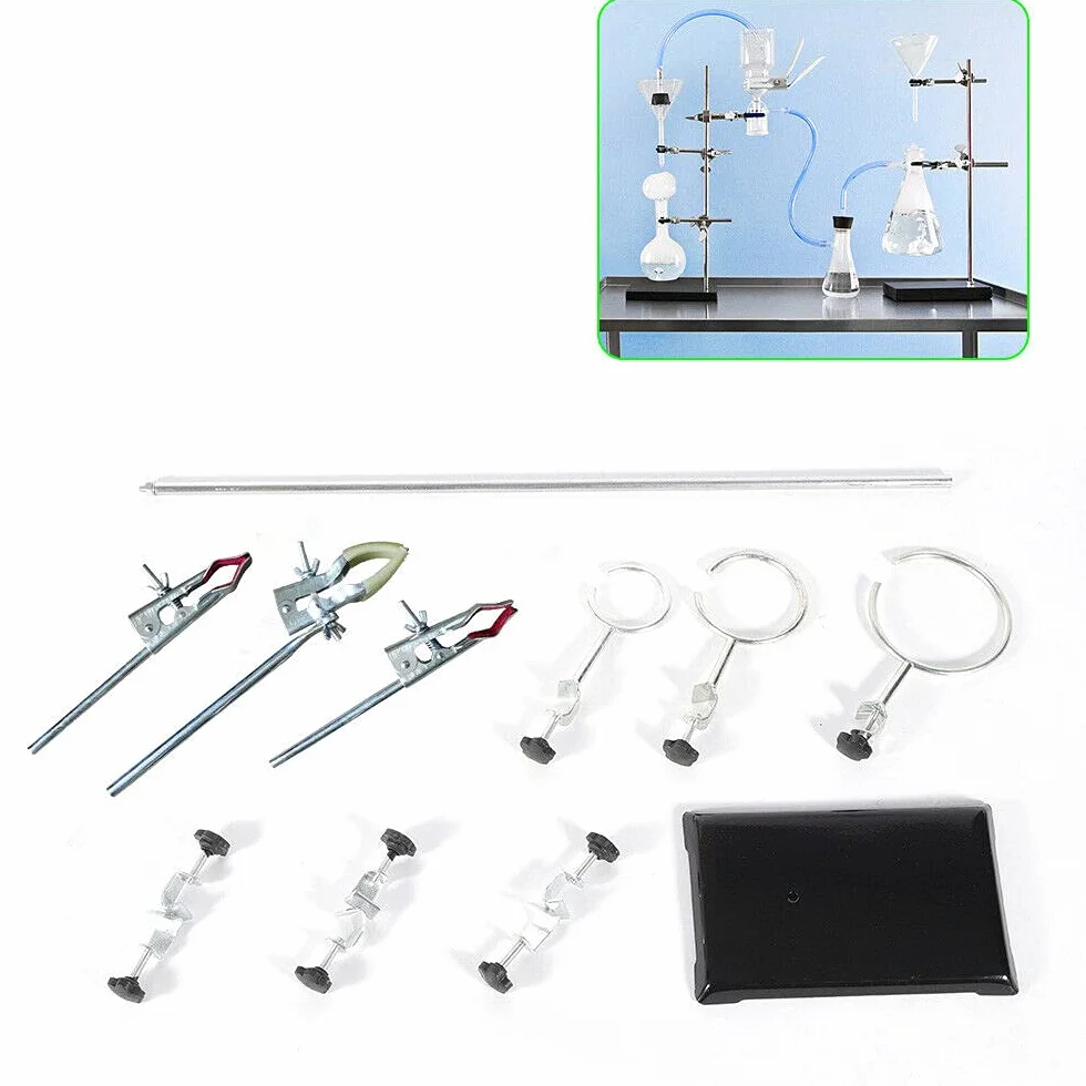 Lab Clamp stojak laboratoryjny stojak na butelki, statyw laboratoryjny, płyta, zacisk, mufa, materiał na statyw, uchwyt chłodnicy, żelazny zestaw 60 cm