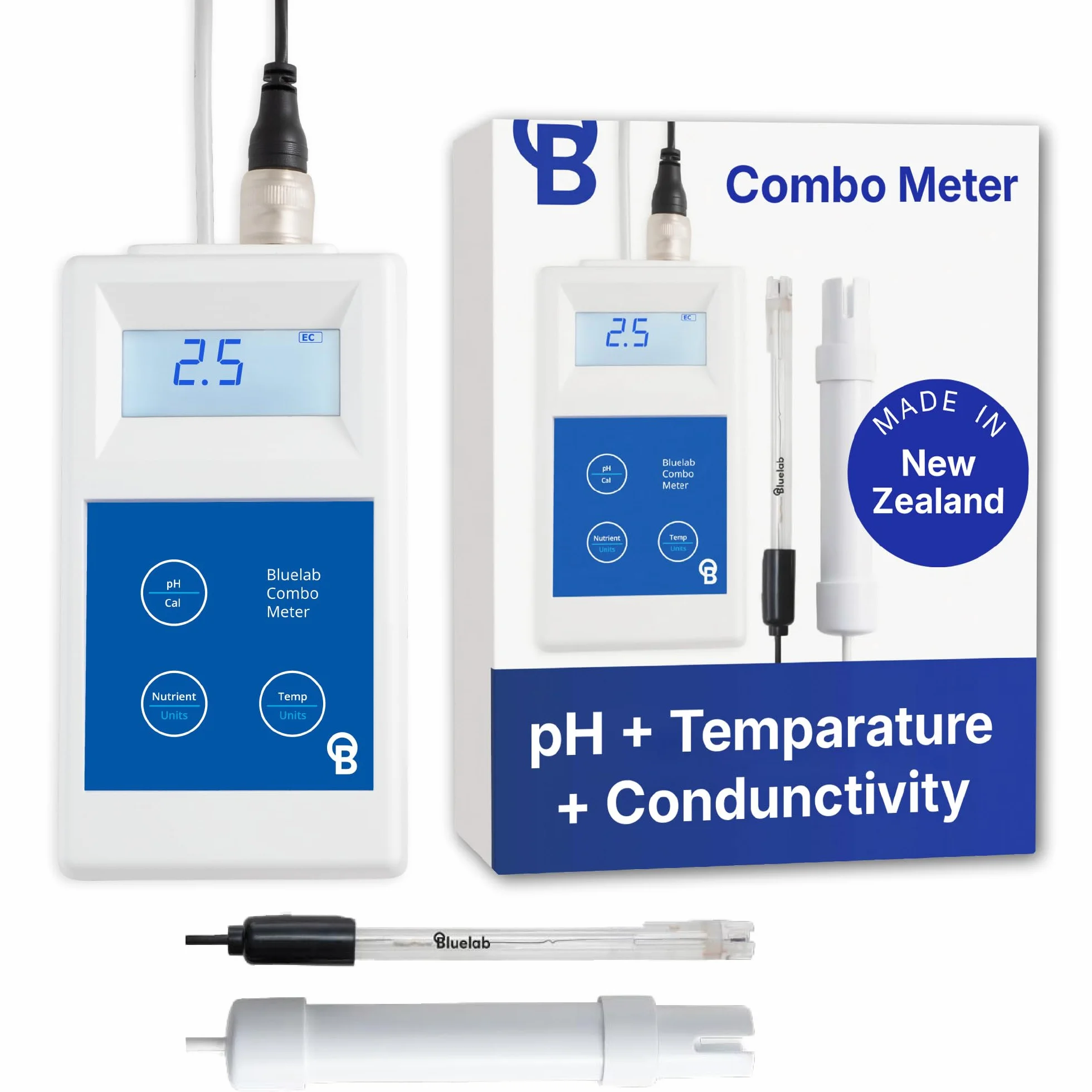 Bluelab Combo Meter System Testujący Gospodarstwa Domowego, Wielokolorowy, 14.48 x 7.62 x 3.78 cm