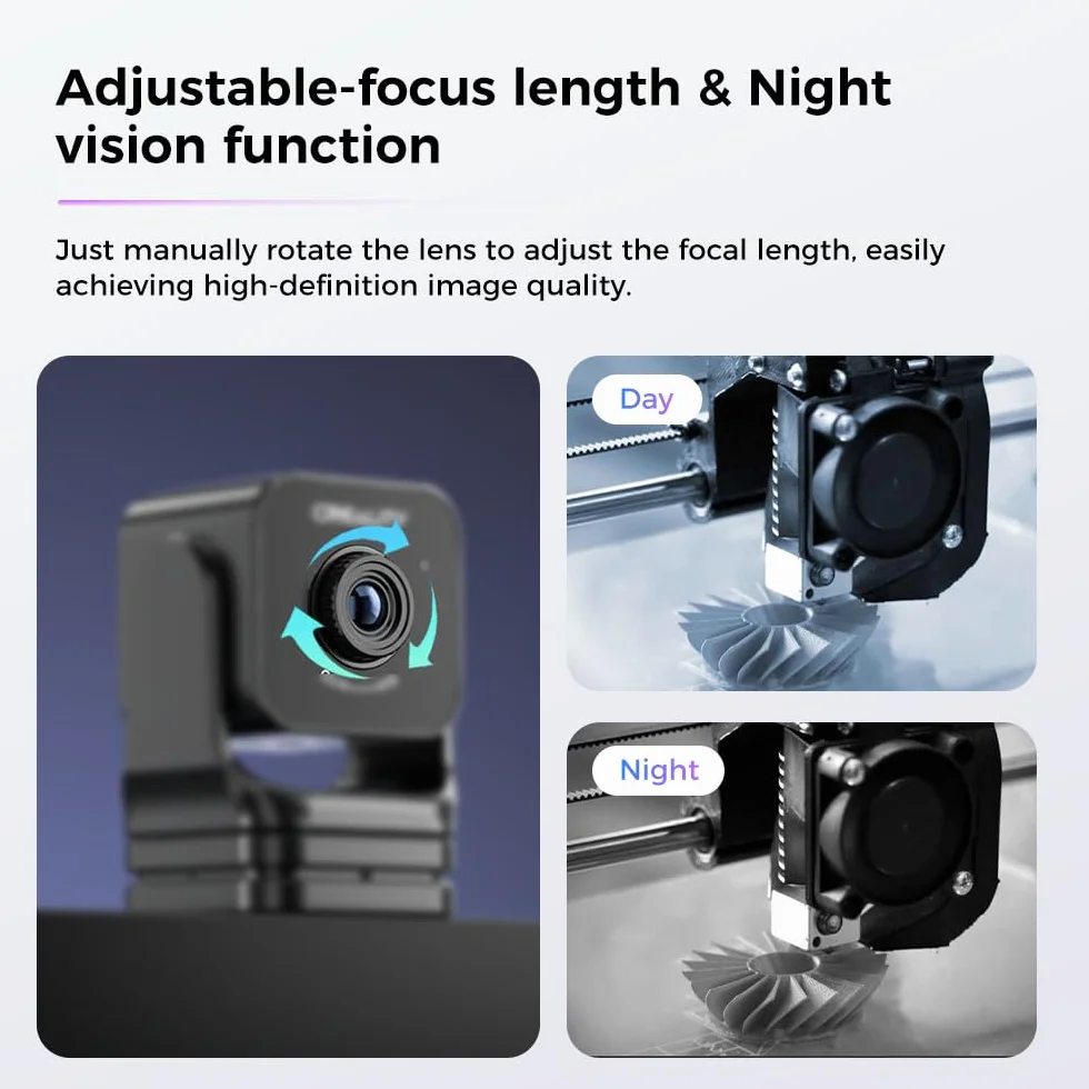 Creality Nebula Kamera 24h Monitoring Automatyczne Tworzenie Filmów Poklatkowych Kompatybilny z Sonic Pad Nebula Pad Ender 3 V3 KE CR 10