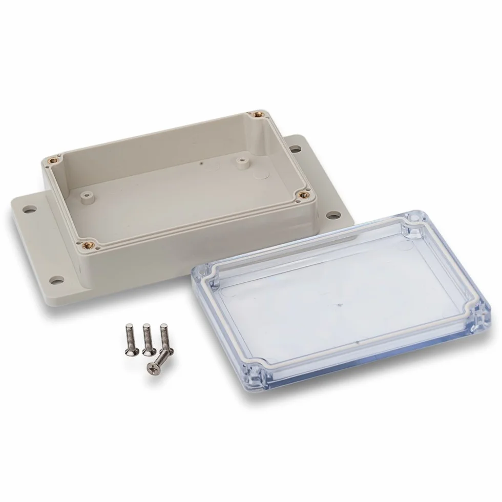 EDI-TRONIC Obudowa obudowa obudowa przemysłowa pusta z tworzywa sztucznego ABS z paskami mocującymi i przezroczystą pokrywą 115 x 85 x 35 mm 83-110803T IP66