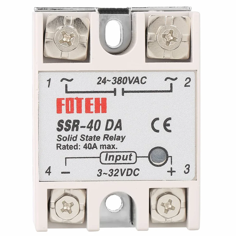 Akozon SSR-40DA 25A jednofazowy moduł przekaźnika statycznego DC-AC 5V 220V