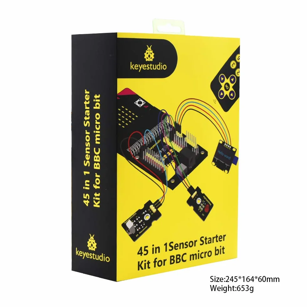 KEYESTUDIO 45 czujników zestaw startowy z mikrofonem do BBC Microbit V2.2