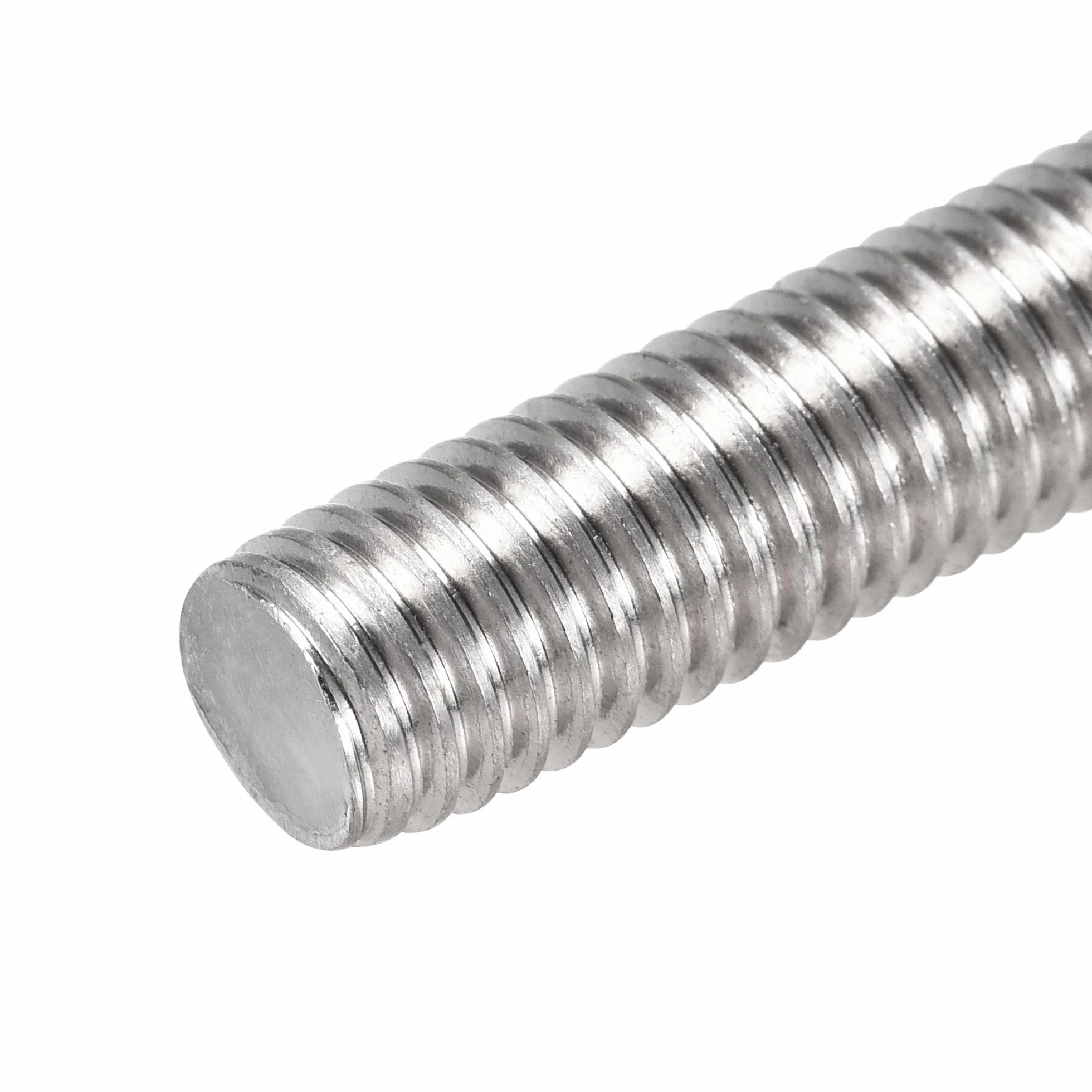 sourcing map 10 sztuk M10 x 50 mm pełny gwintowany pręt 304 stal szlachetna gwint prawy, M10-1,5 skok gwintu