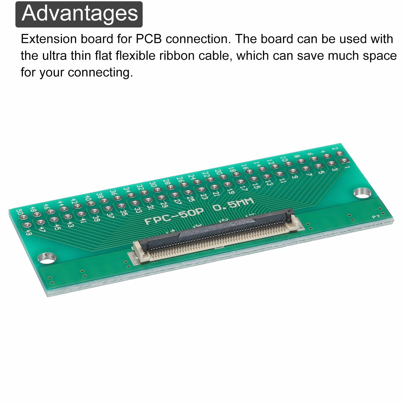 QUARKZMAN FPC FFC PCB płyta konwerterowa 50P 0,5 mm na 1,0 mm do DIP 2,54 mm zestaw 4 sztuk