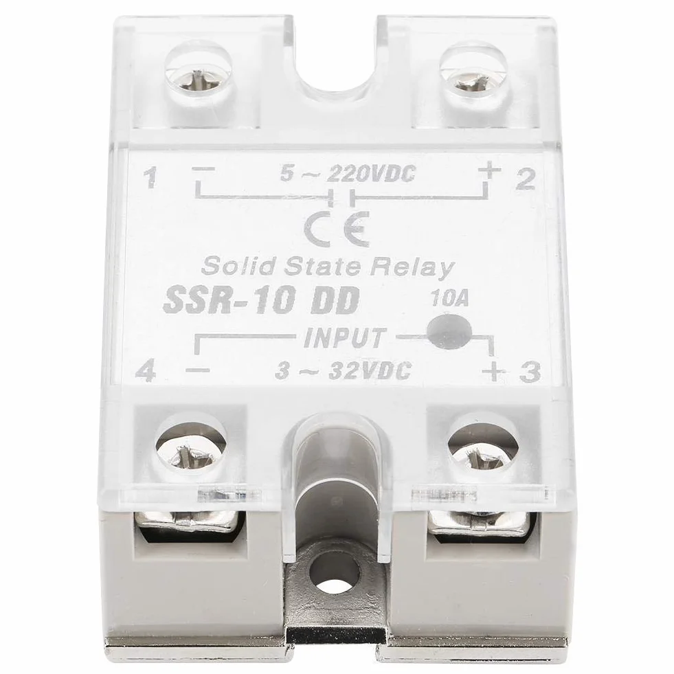 Przekaźnik półprzewodnikowy SSR-10 DD 10A 5-220V DC Moduł przekaźnika półprzewodnikowego Dwukierunkowy typ SCR do przemysłowych zautomatyzowanych paneli sterowania