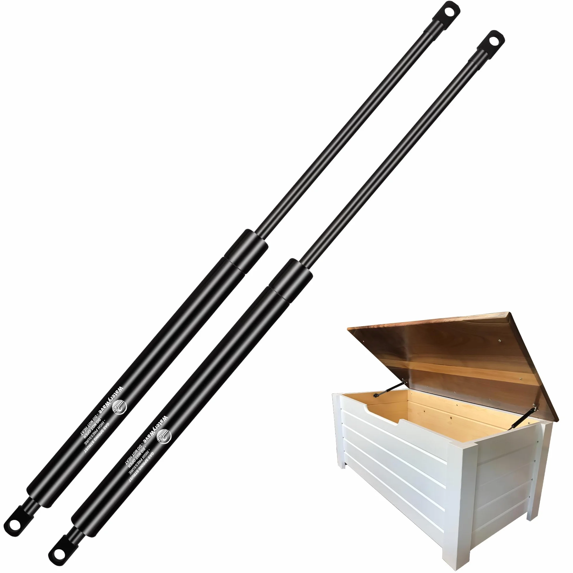 Rozpórki gazowe 385 mm, 500 N, z głowicami oczkowymi 8 mm, amortyzator sprężynowy gazowy, wytrzymały, hydrauliczny podnośnik, amortyzator do łóżka osmańskiego, ciężka pokrywa, skrzynka