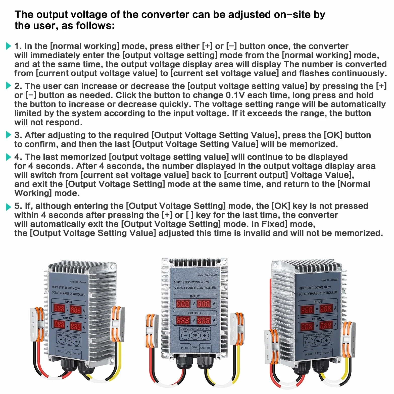 DEWIN Solarny Regulator Ładowania Boost MPPT 24 V - 85 V, Regulowany Napięcie, Step Up Solar Panel Słoneczny 400 W