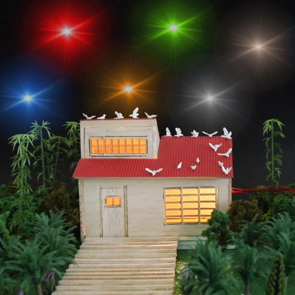 Joycabin 50 sztuk 0603 mikro diody LED, wstępnie lutowane mikro SMD LED 0805, wstępnie okablowane, z kablem PTFE 16 cm, do majsterkowania, modelarstwa, dekoracji, oświetlenia (czerwony, niebieski