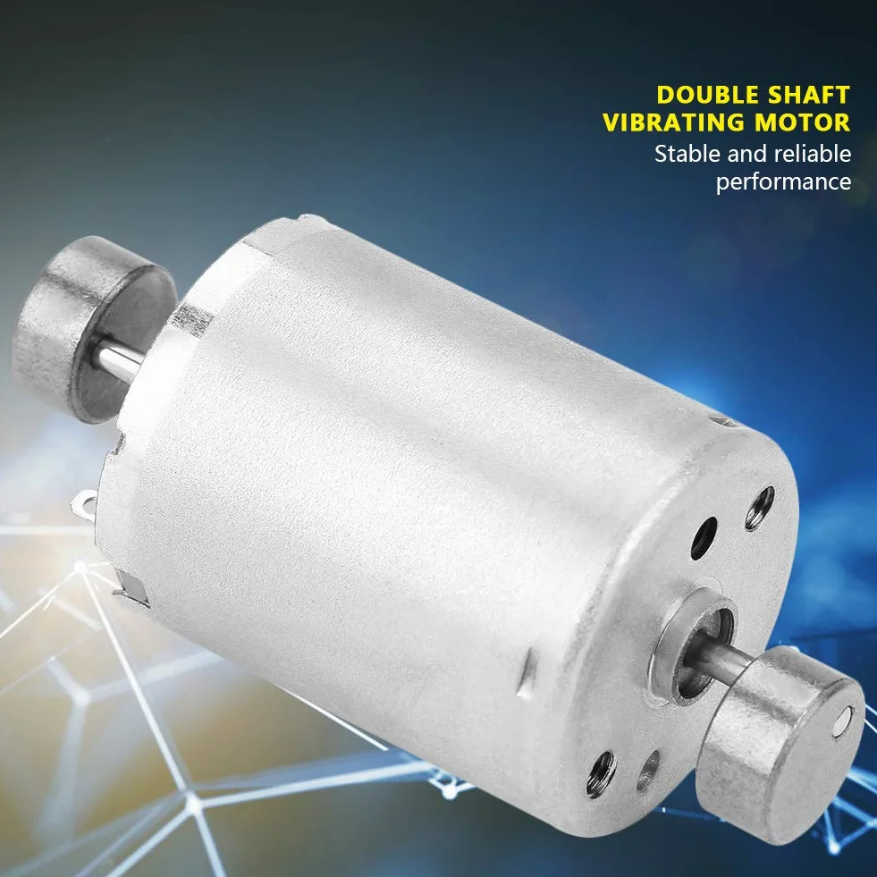 Silnik wibracyjny DC 12 V z podwójnym wałem, wysoki moment obrotowy, długość 31 mm