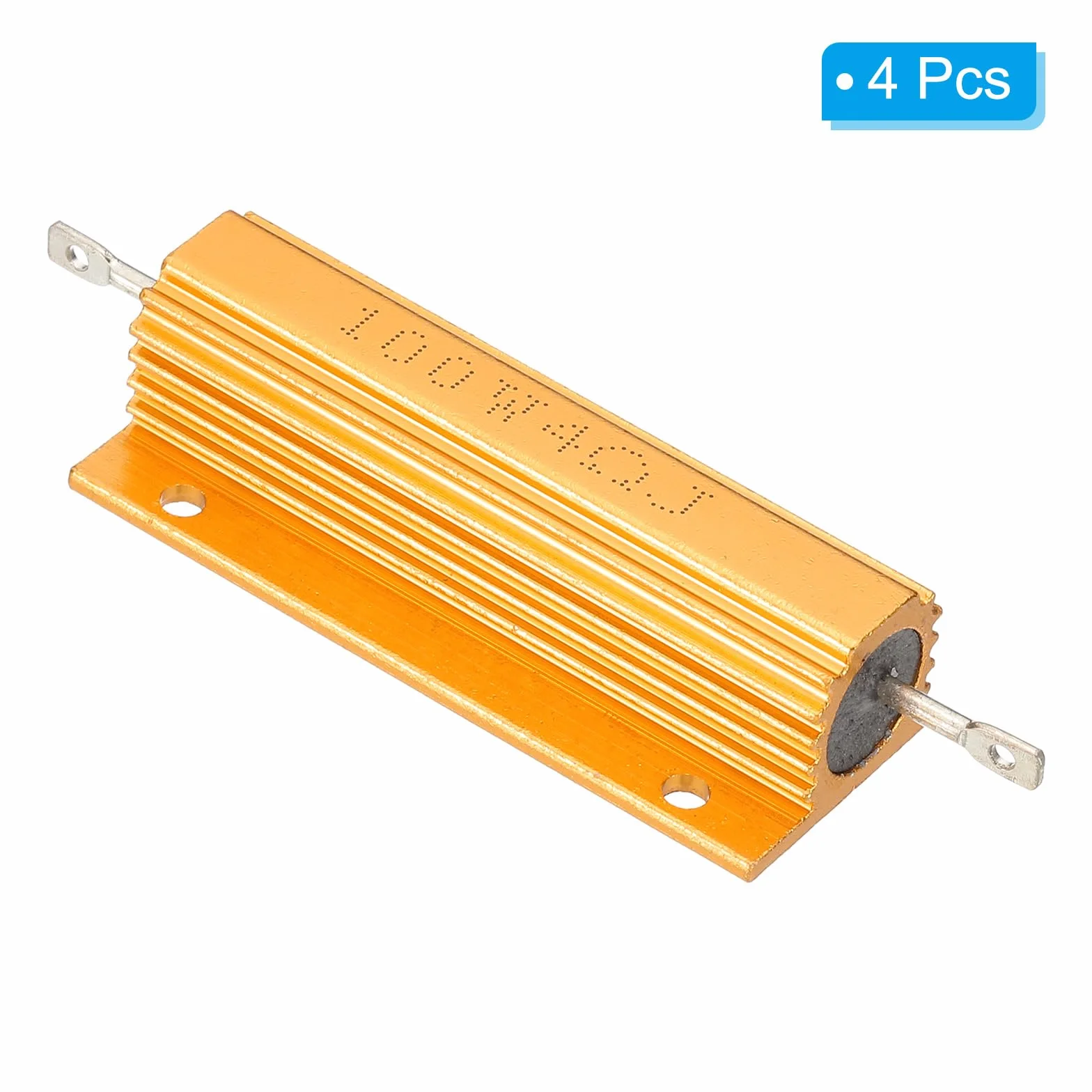 PATIKIL 100W 4 Ohm Rezystor w Aluminiowej Obudowie 4-pak Rezystor Mocy 5% Tolerancji