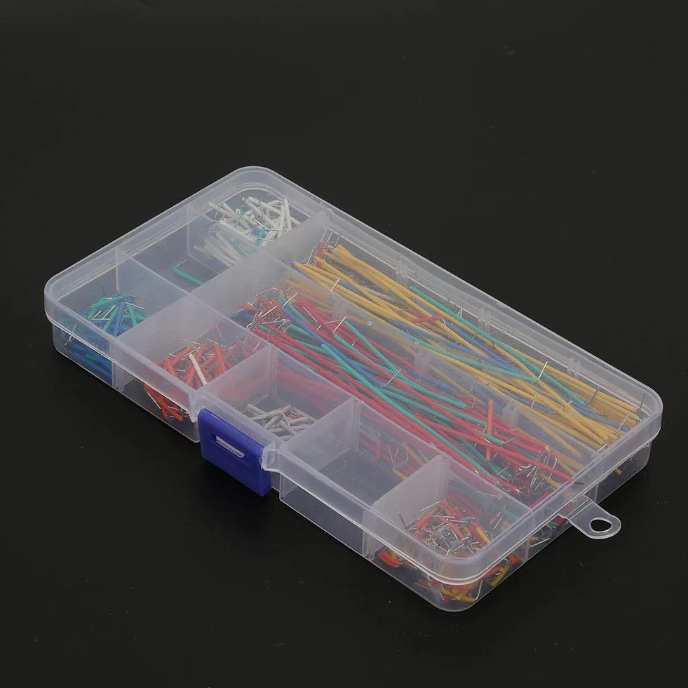 560 sztuk zworki do krojenia chleba 14 różnych długości kabel do krojenia chleba zestaw kabli rozruchowych z przezroczystym plastikowym pudełkiem, deska do krojenia chleba