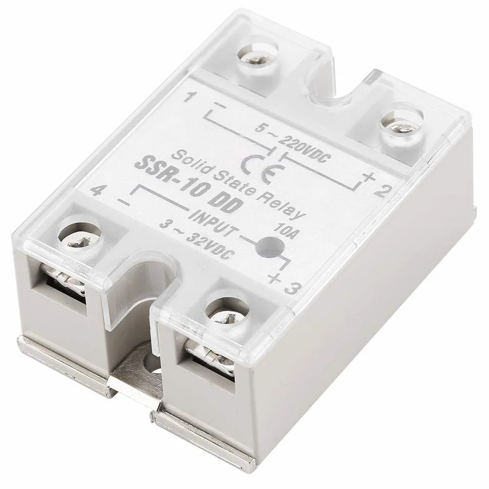 Przekaźnik półprzewodnikowy SSR-10 DD 10A 5-220V DC Moduł przekaźnika półprzewodnikowego Dwukierunkowy typ SCR do przemysłowych zautomatyzowanych paneli sterowania