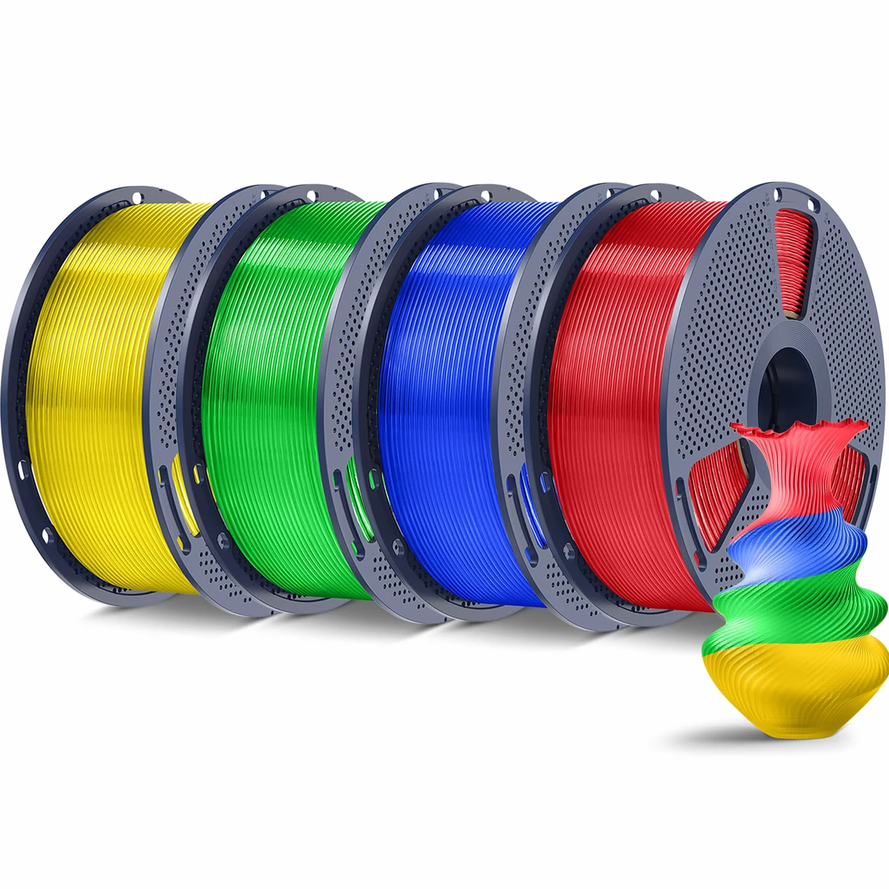SUNLU Filament PLA+ 4 kg 1,75 mm do drukarki 3D przezroczysty czerwony niebieski zielony