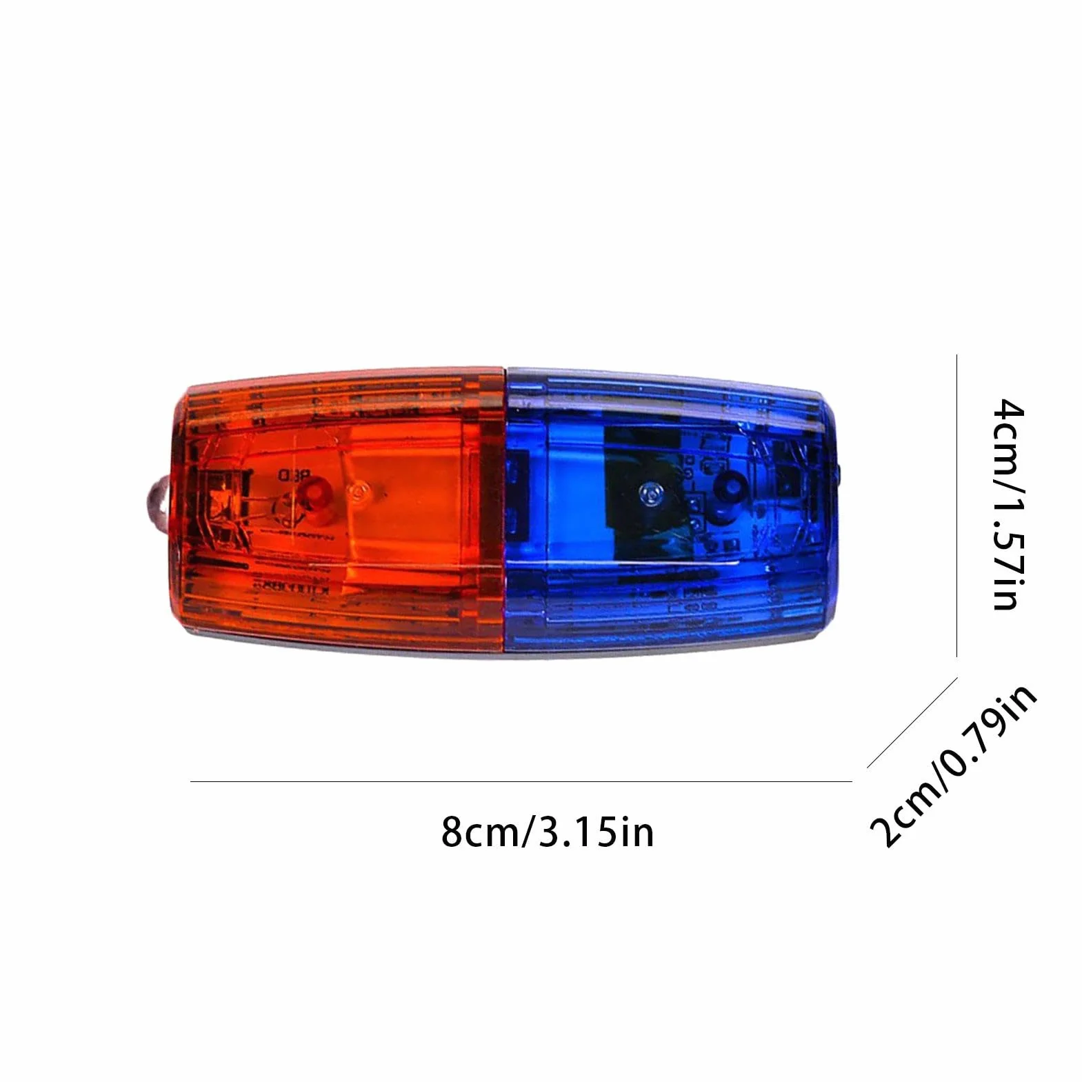 Wodoodporny klips LED, czerwona niebieska lampa stroboskopowa, ?adowana przez USB, ?wiat?o ostrzegawcze na rami?