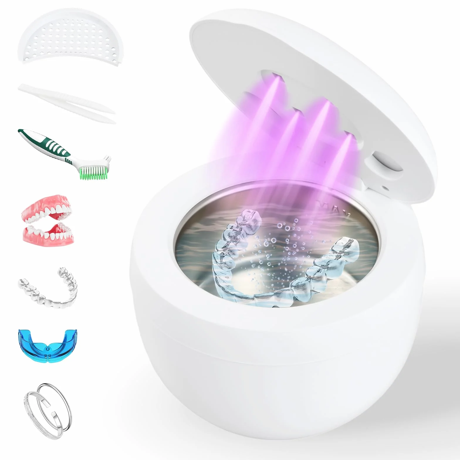 Urządzenie do czyszczenia ultradźwiękowego 45kHz Ultradźwiękowy czyszczący z UV 25W Ultrasonic Retainer Cleaner Dental Pod Ultradźdźwiękowe wanne Ultradźwiękowe urządzenie czyszczące do czyszczenia