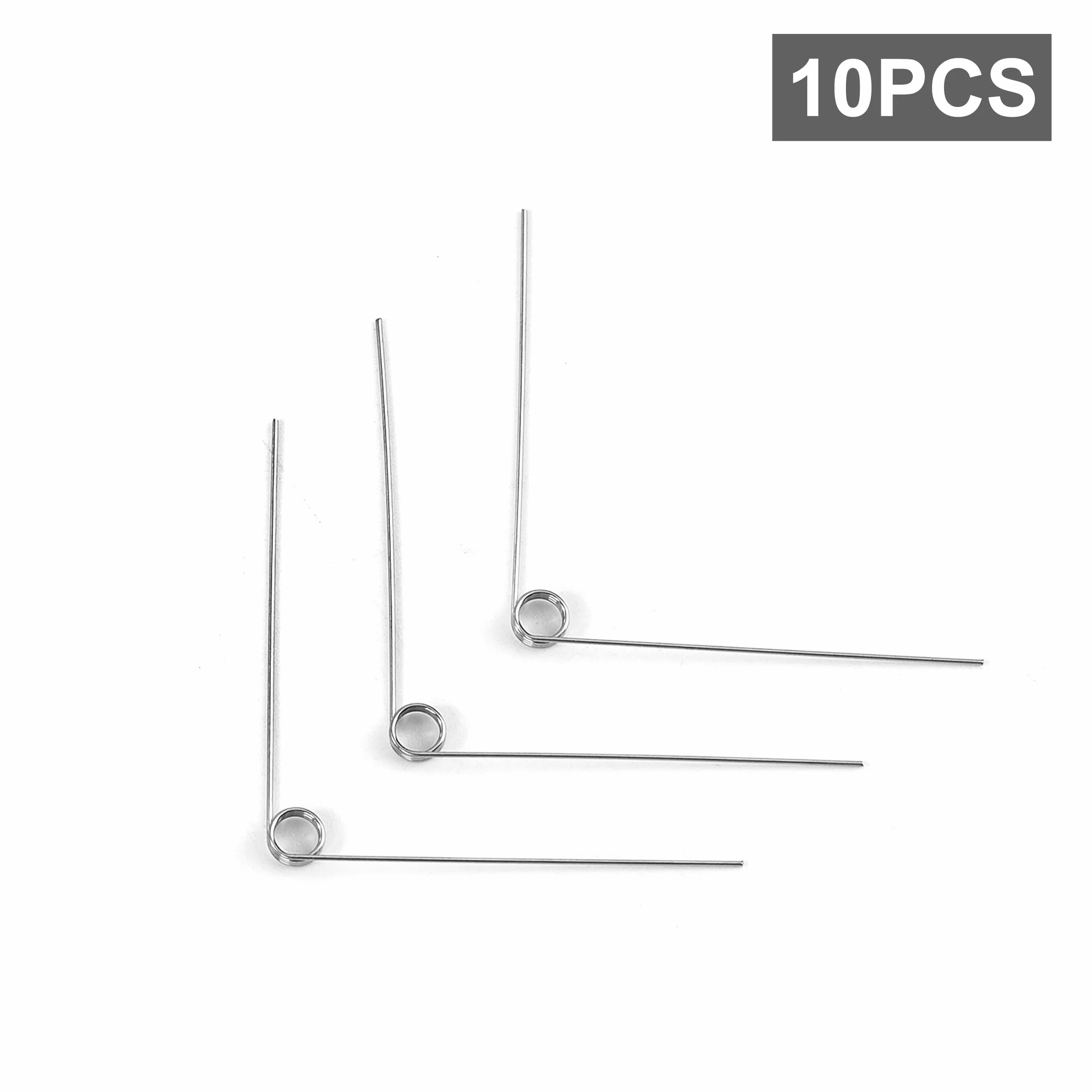 Sprężyny skrętne ze stali nierdzewnej 0,4x3x30 mm kąt 90° 3 obroty 10 sztuk